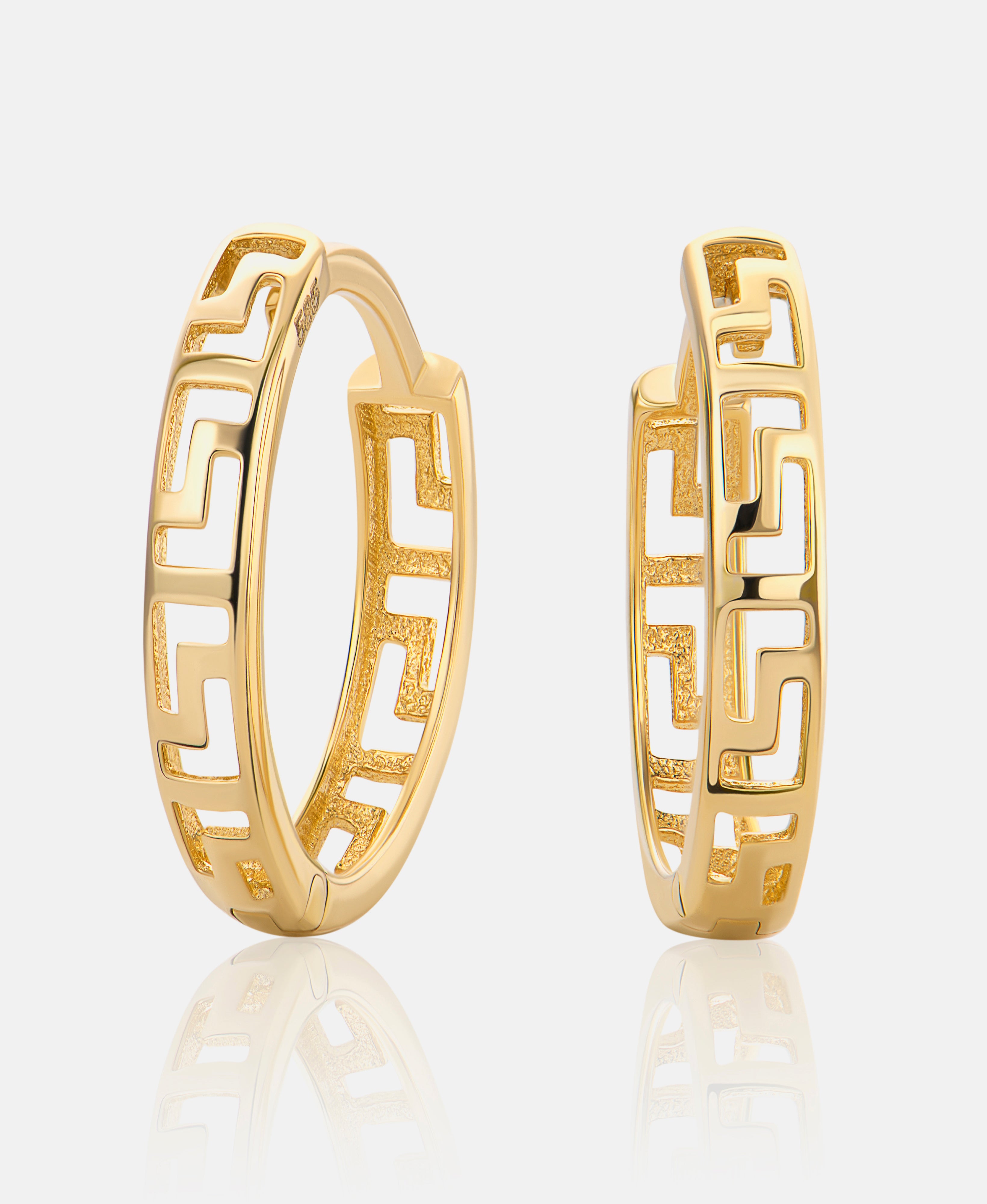 Hoop earrings in 585 (14K) Yellow Gold