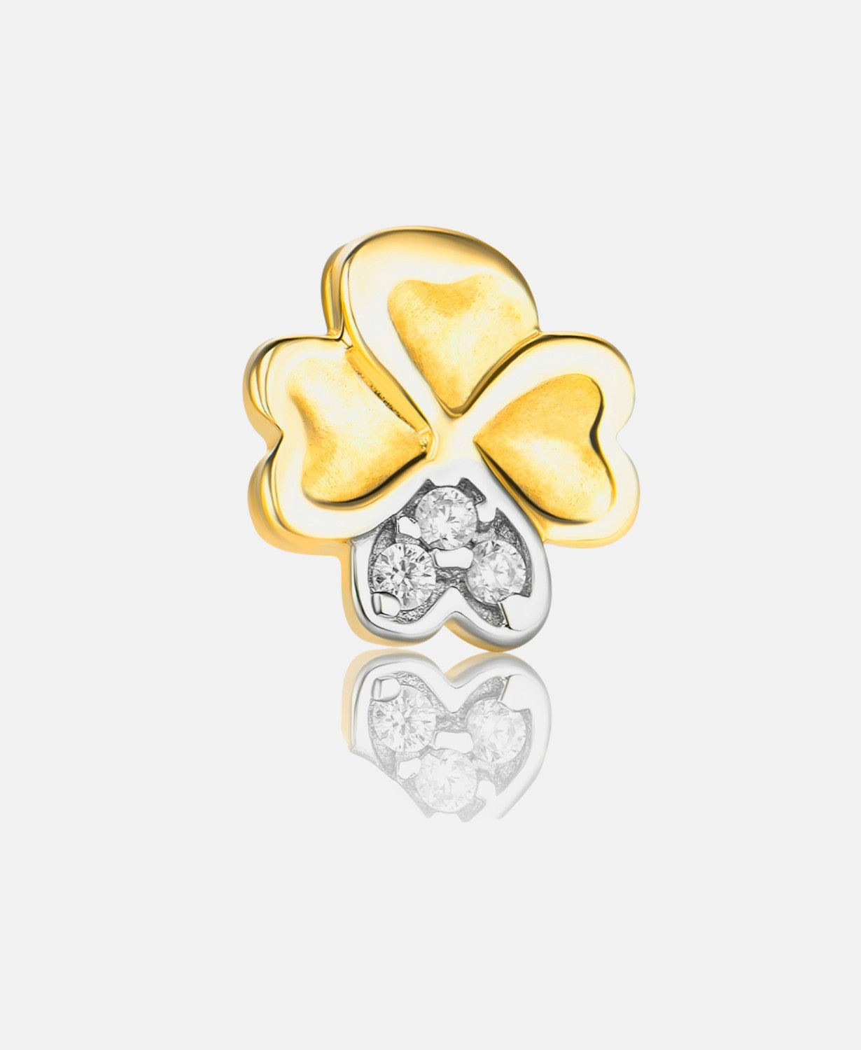 Stud earrings in 585 (14K) Yellow Gold with Cubic Zirconia