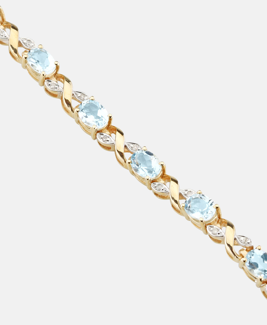 Armband aus 375 Gelbgold mit Diamant mit Topas