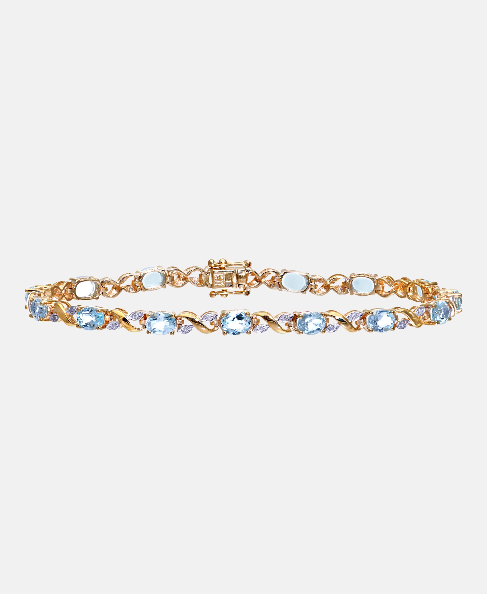 Armband aus 375 Gelbgold mit Diamant mit Topas