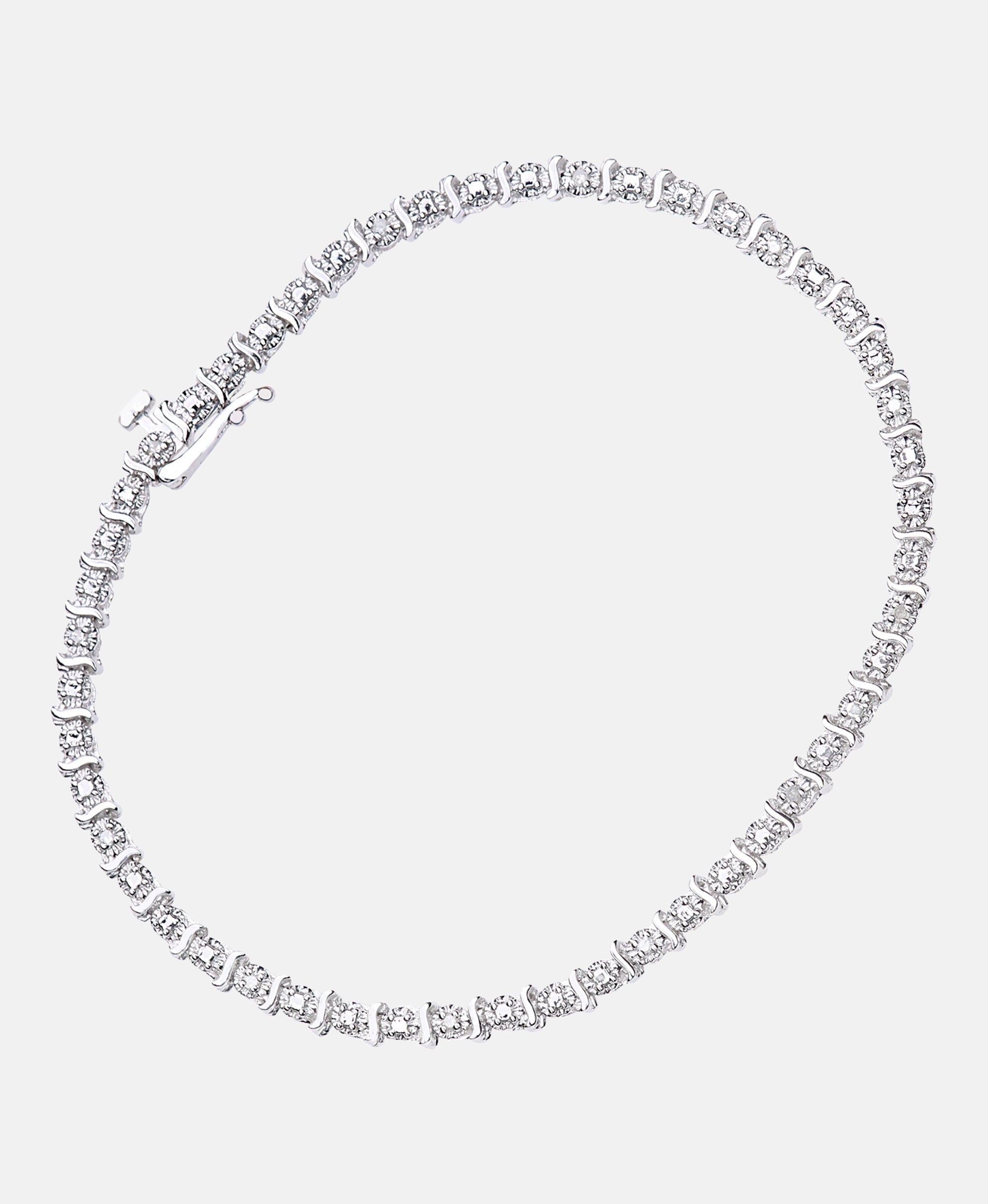 Armband aus 375 Weißgold mit Diamant