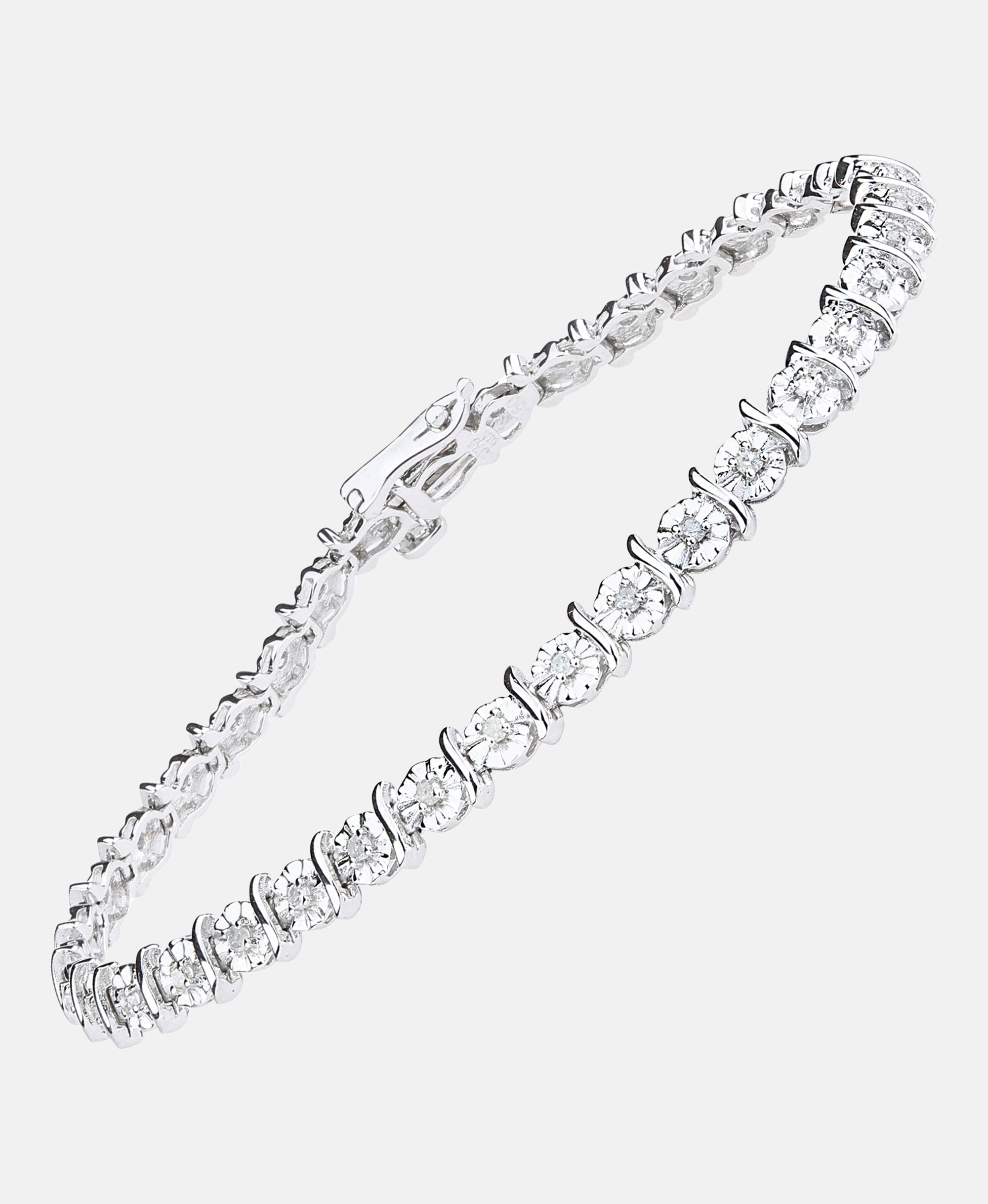 Armband aus 375 Weißgold mit 0.50 Karat Diamant