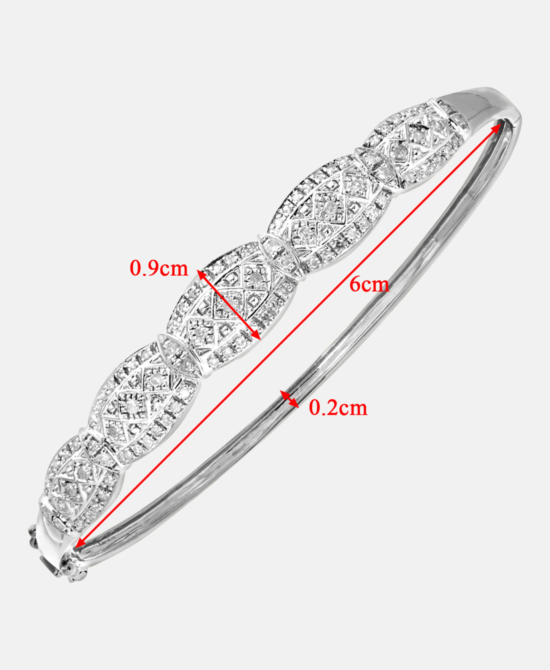 Armreif aus 375 Weißgold mit 0.50 Karat Diamant