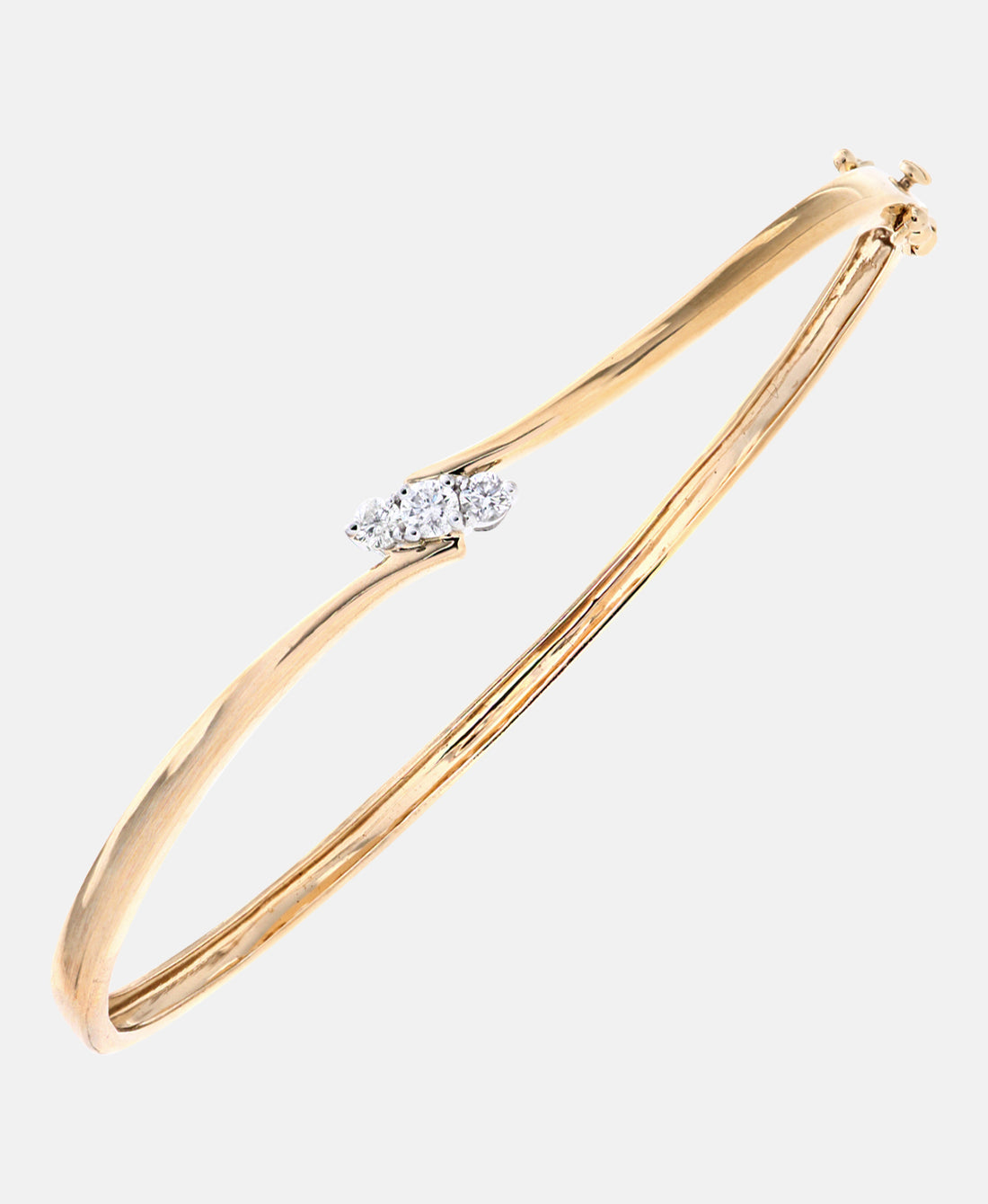 Armreif aus 375 Gelbgold mit 0.25 Karat Diamant