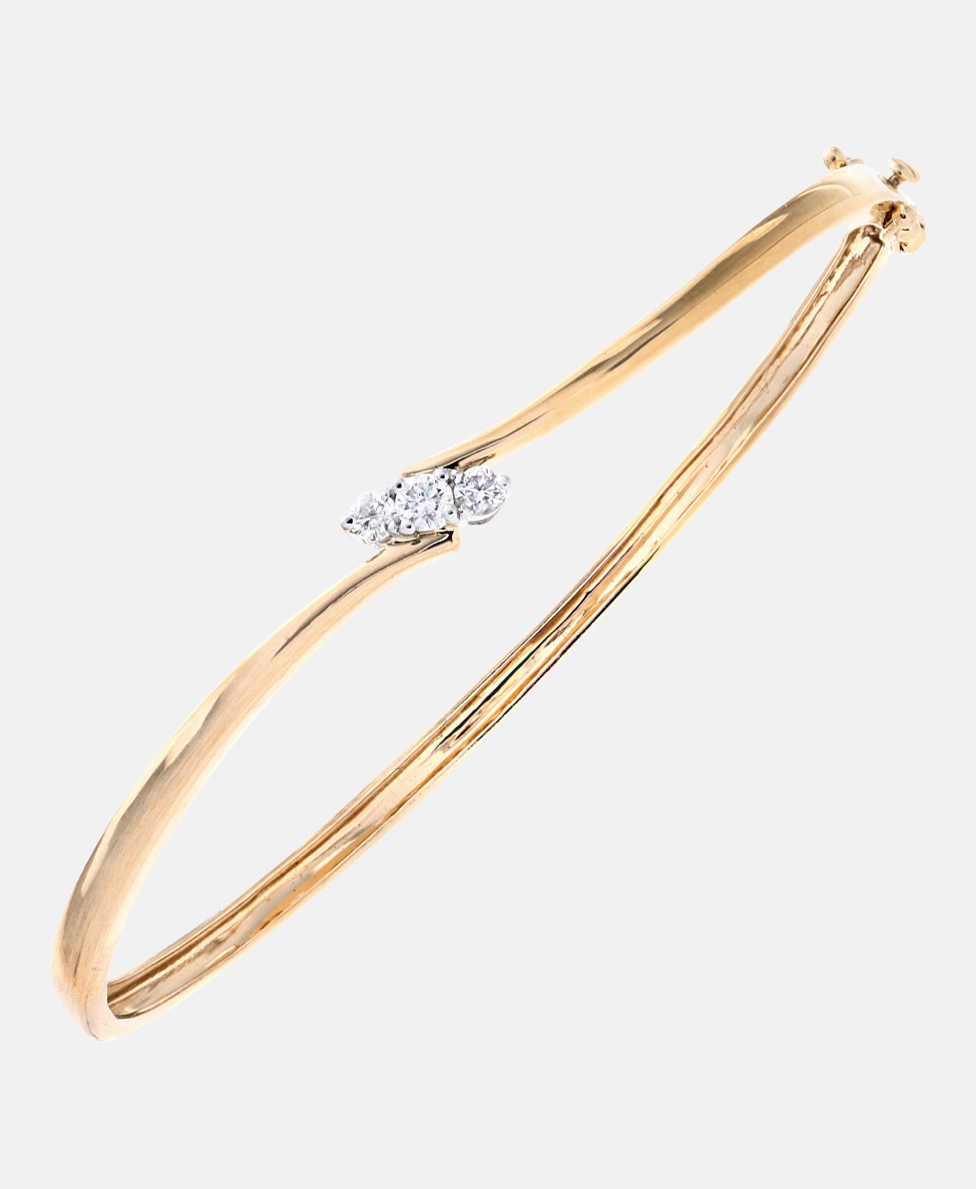 Armreif aus 375 Gelbgold mit 0.25 Karat Diamant