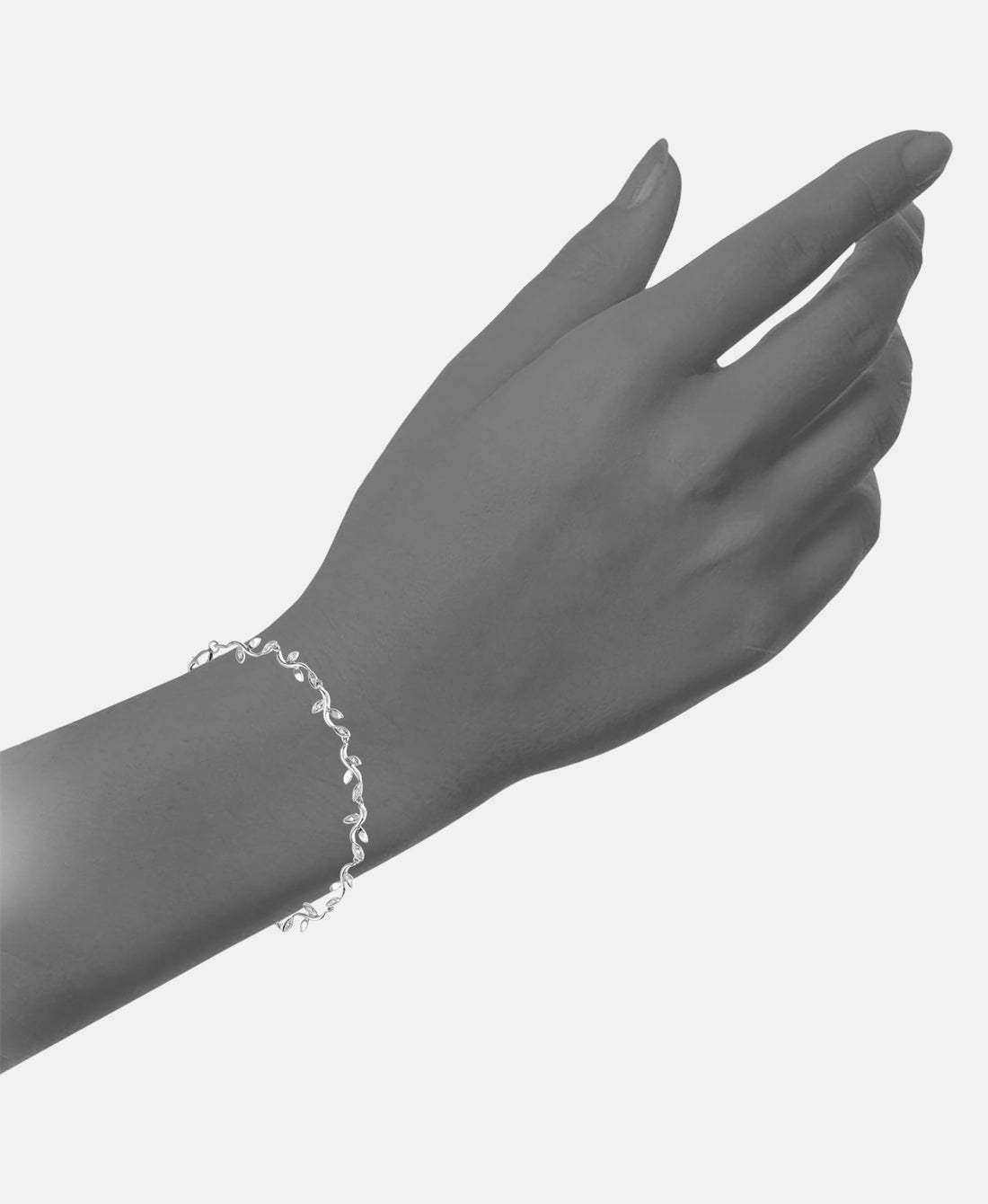 Armband aus 375 Weißgold mit 0.10 Karat Diamant