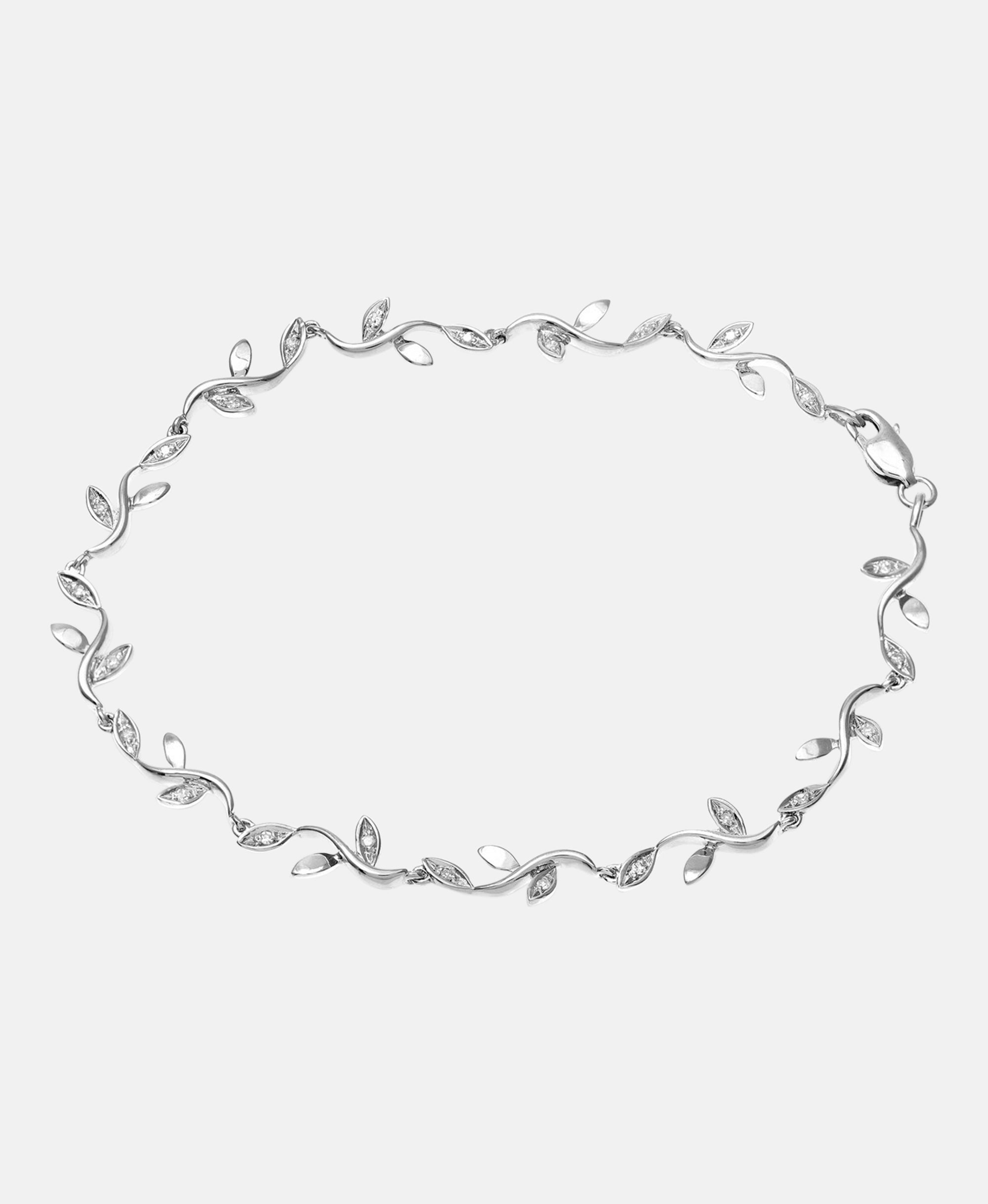 Armband aus 375 Weißgold mit 0.10 Karat Diamant