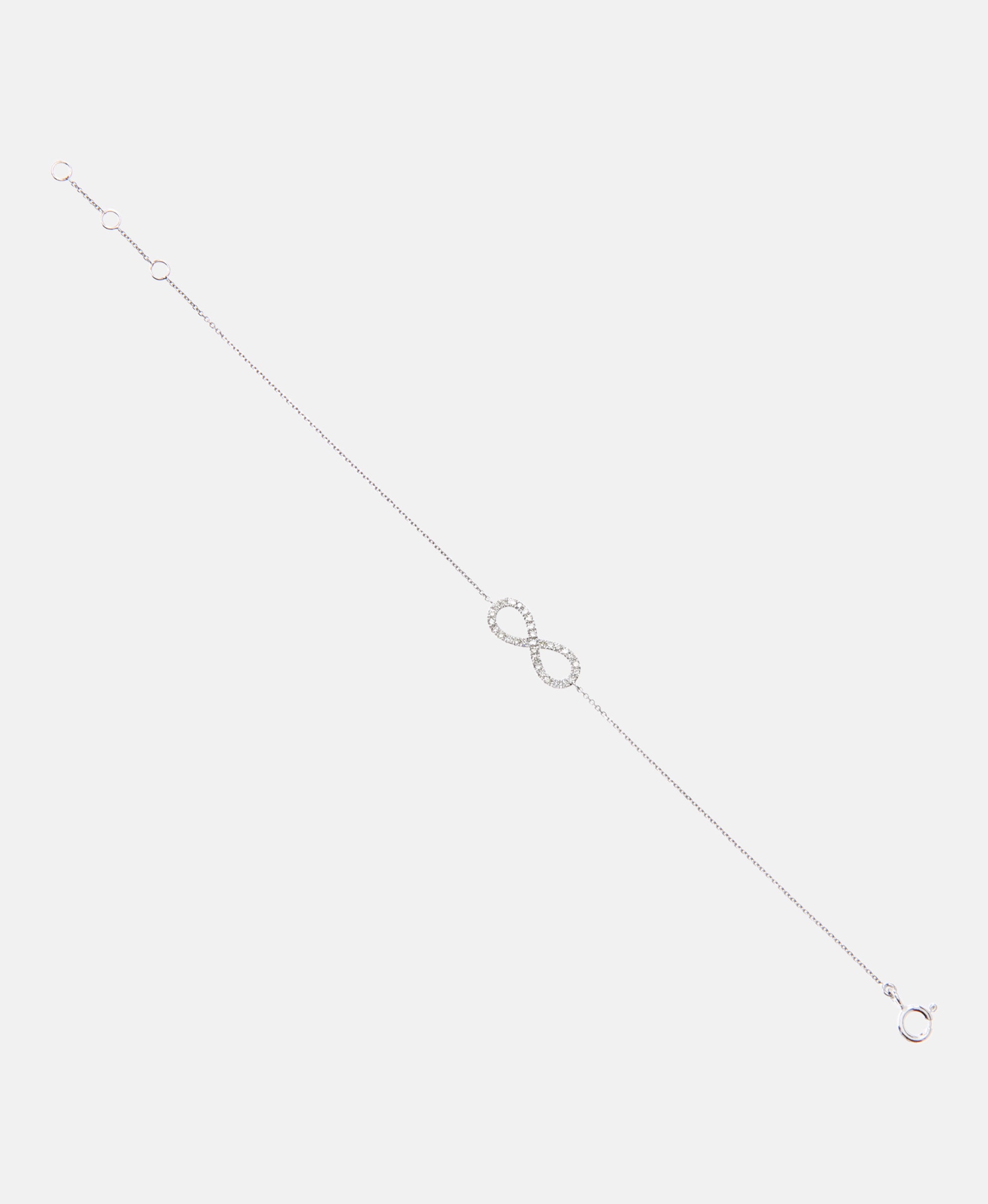 Armband aus 375 Weißgold mit Diamant Infinity-Design