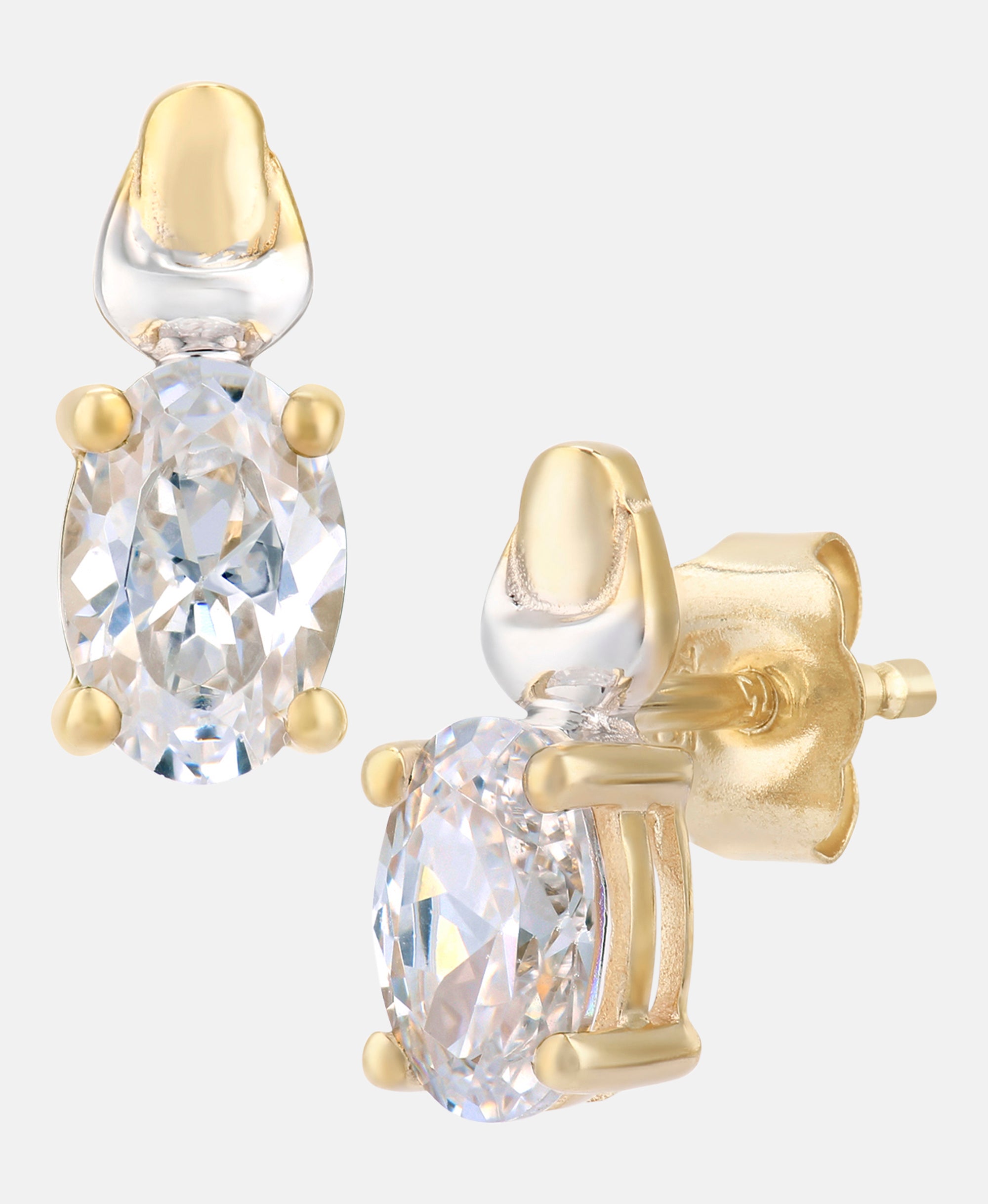 Ohrringe aus 375 Gelbgold mit Zirkonia