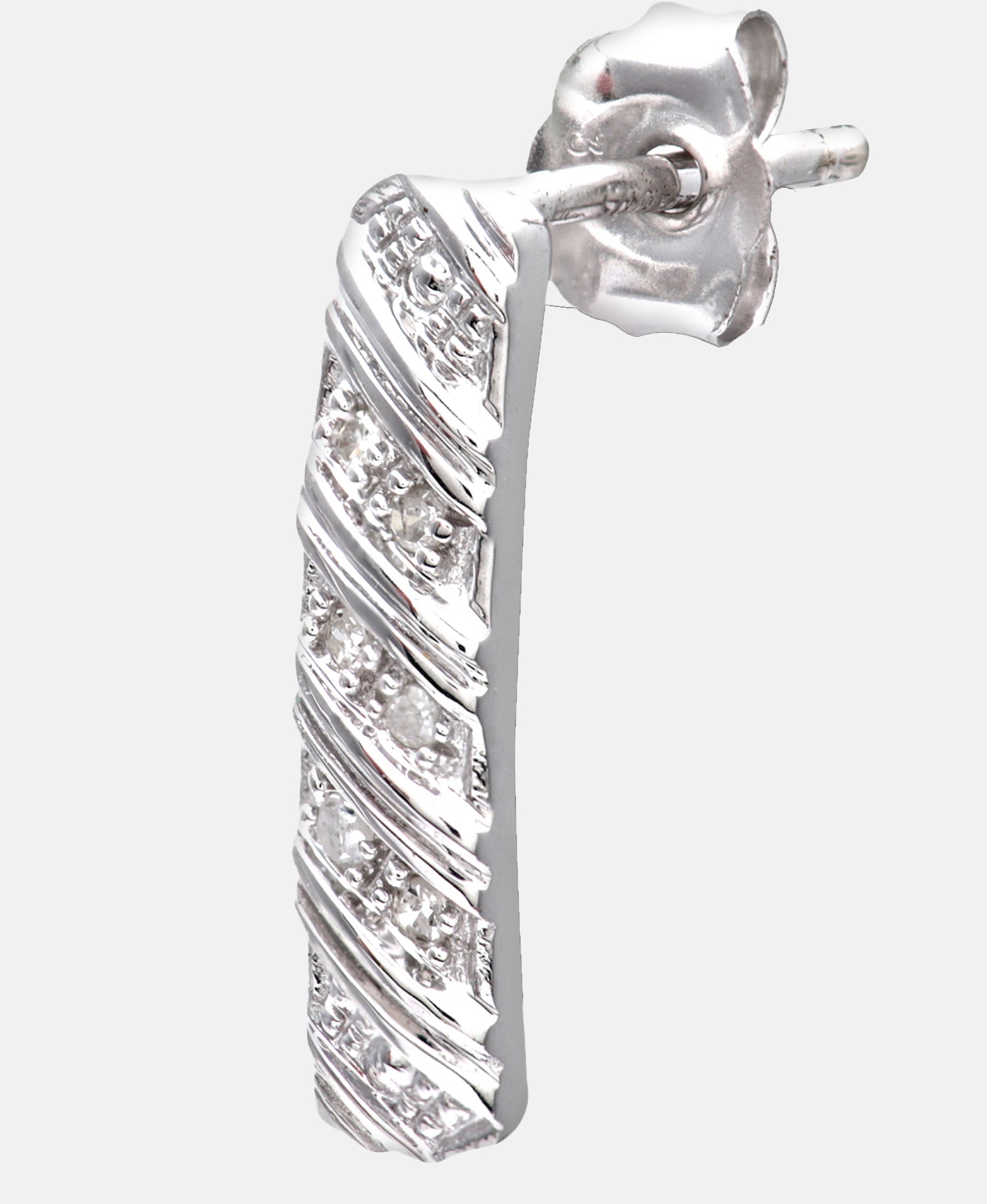 Ohrringe aus 375 Weißgold mit 0.05 Karat Diamant
