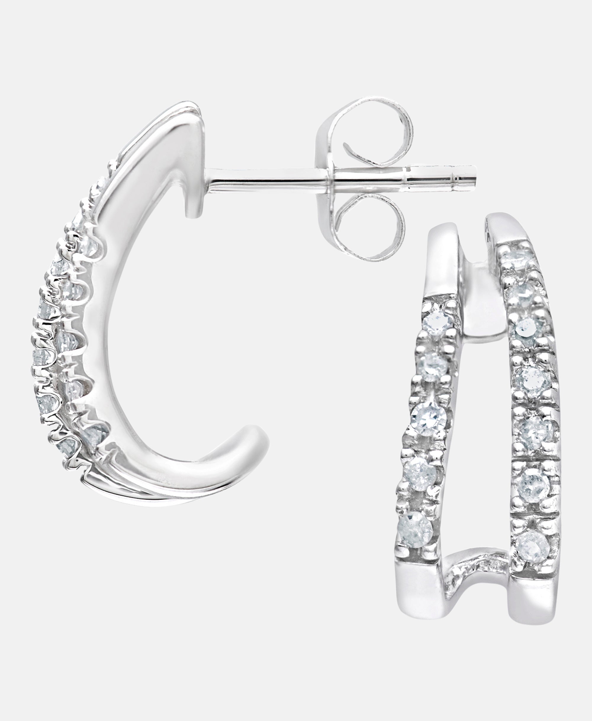 Ohrringe aus 375 Weißgold mit Diamant