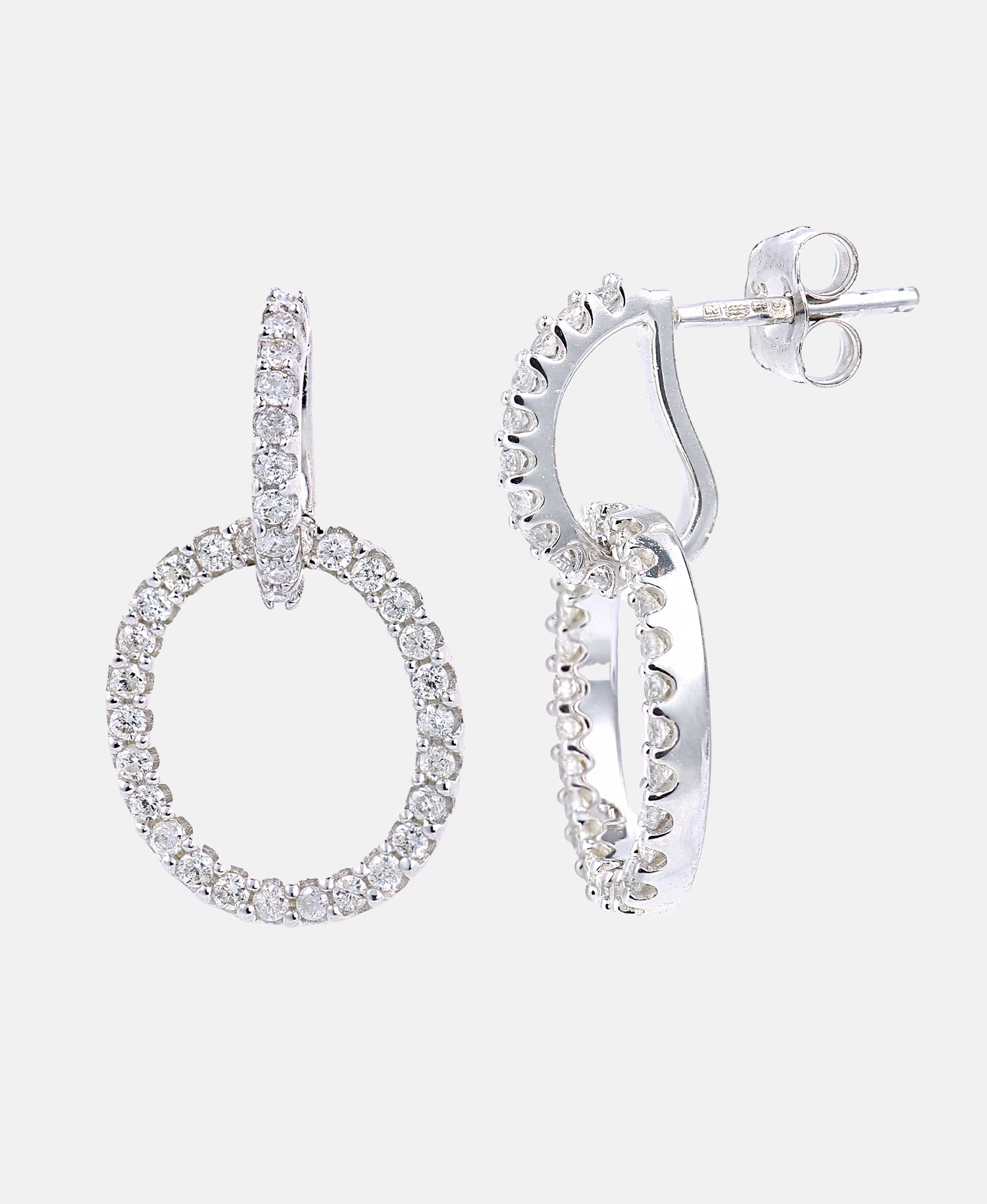 Ohrhänger aus 375 Weißgold mit 0.45 Karat Diamant