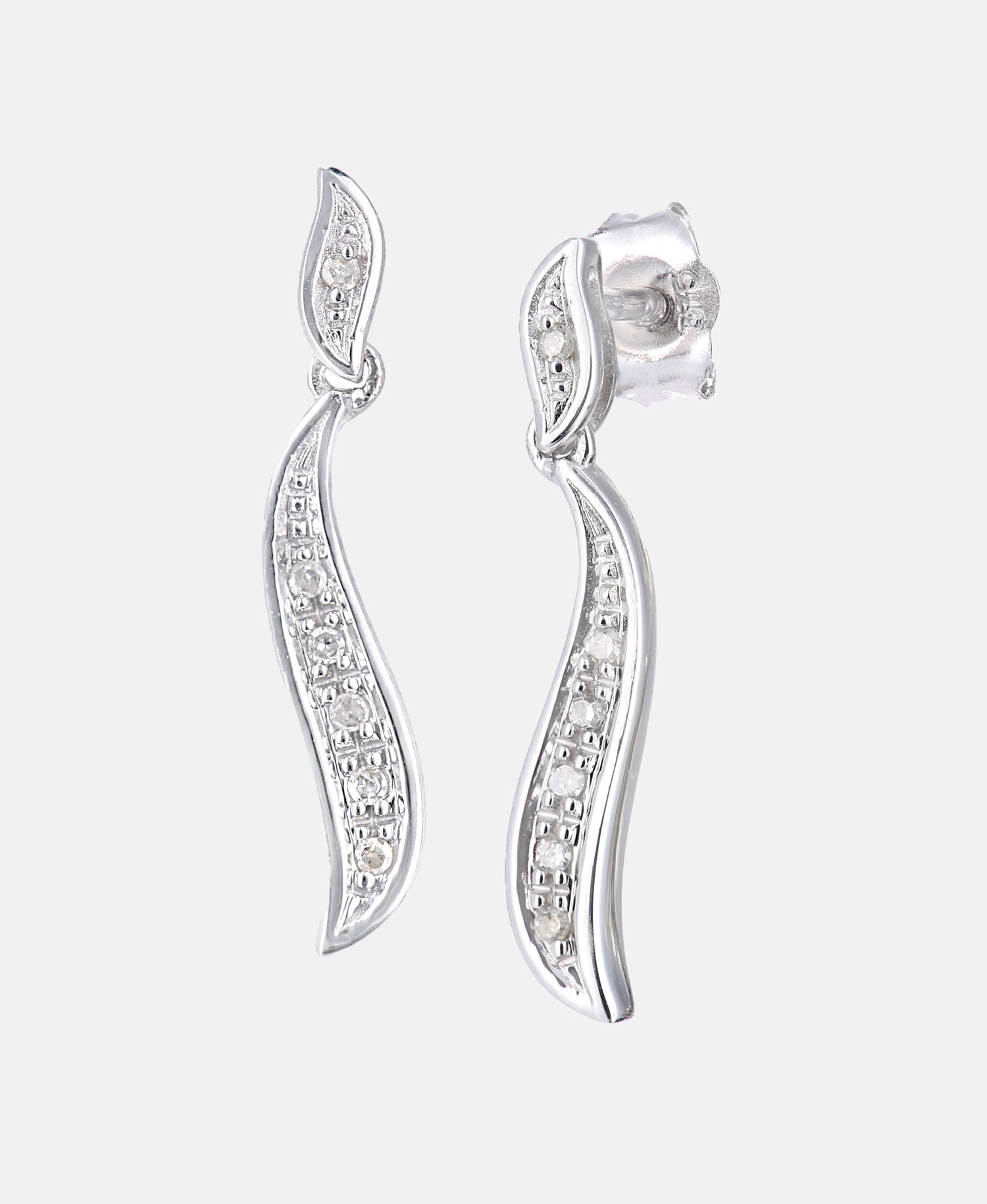 Ohrringe aus 375 Weißgold mit Diamant