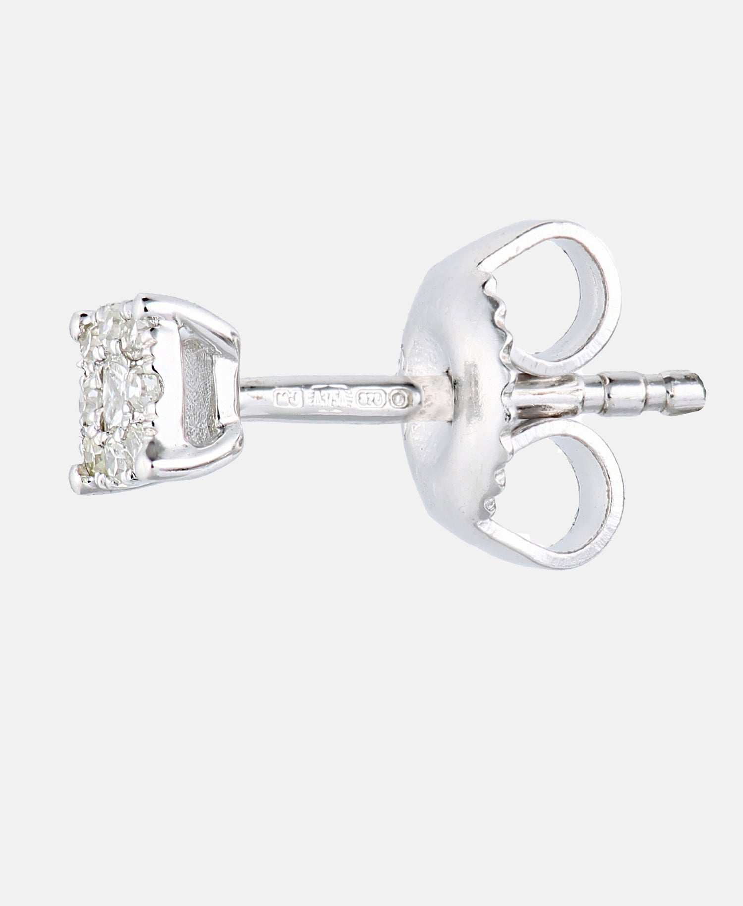 Ohrringe aus 375 Weißgold mit 0.1 Karat Diamant