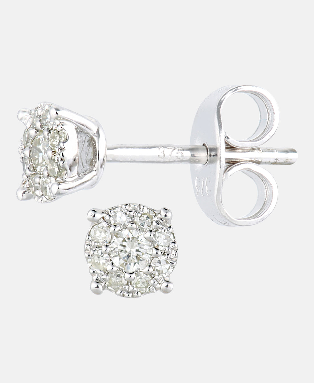 Ohrstecker aus 375 Weißgold mit Diamant