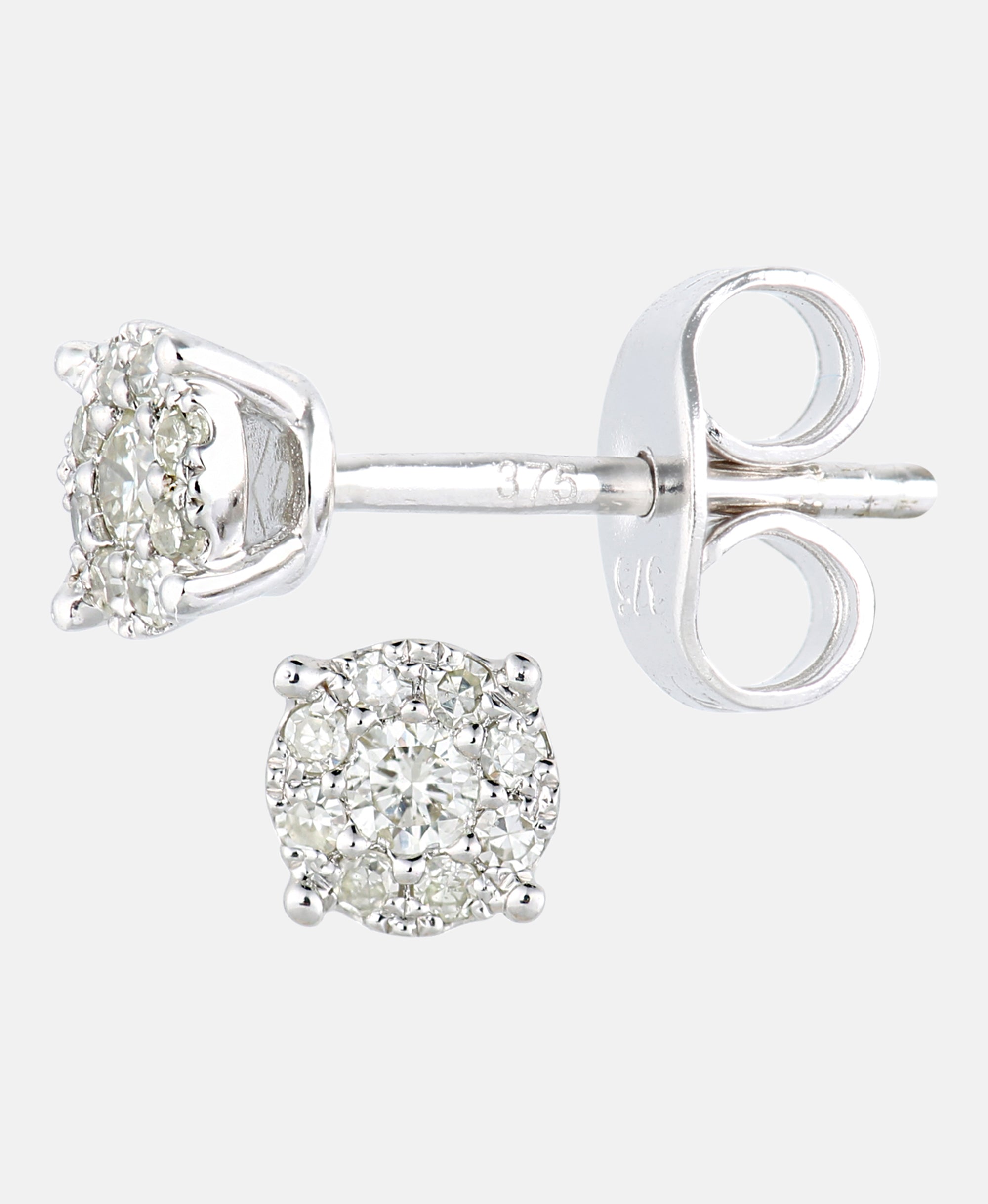 Ohrstecker aus 375 Weißgold mit Diamant