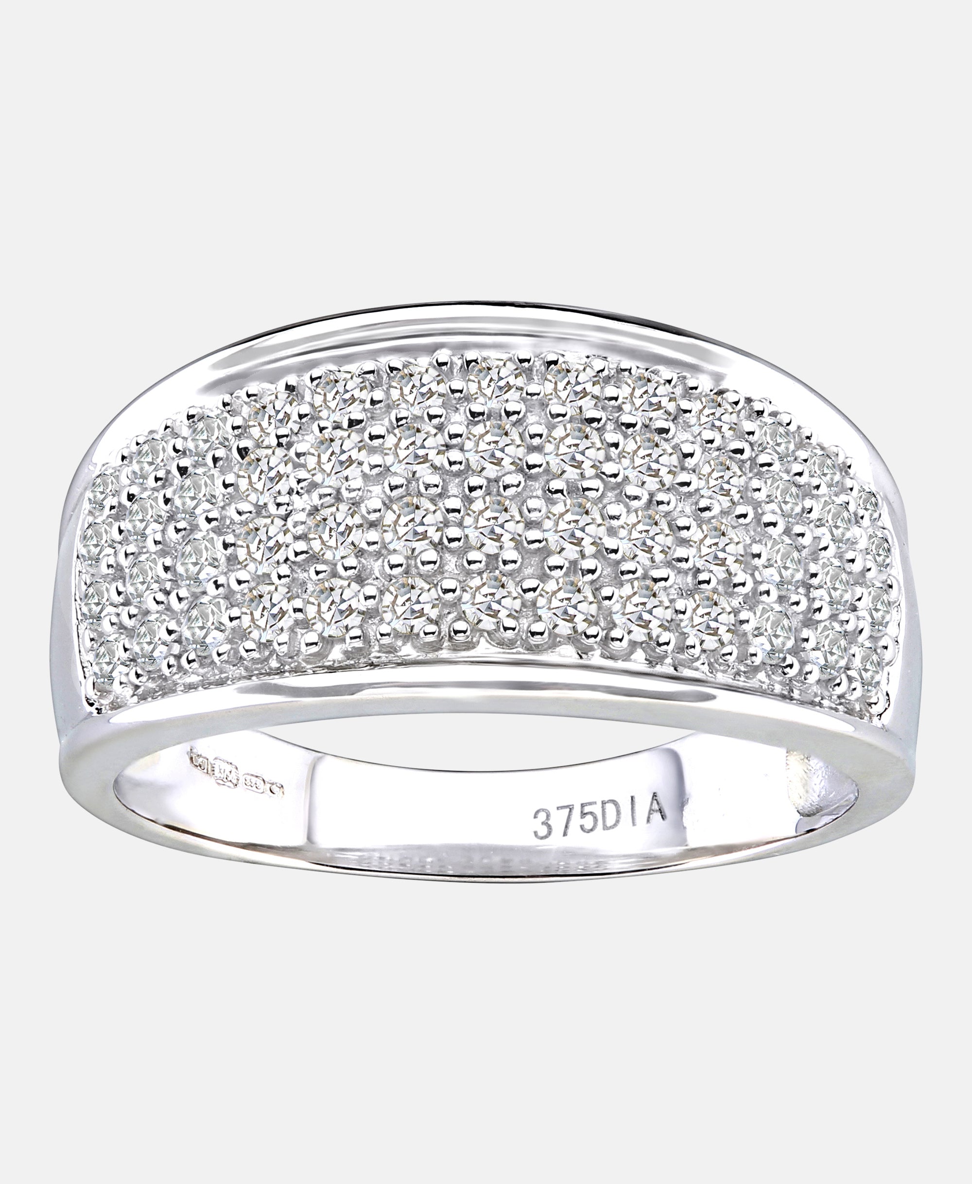 Eternity-Ring aus 375 Weißgold mit 0.50 Karat Diamant
