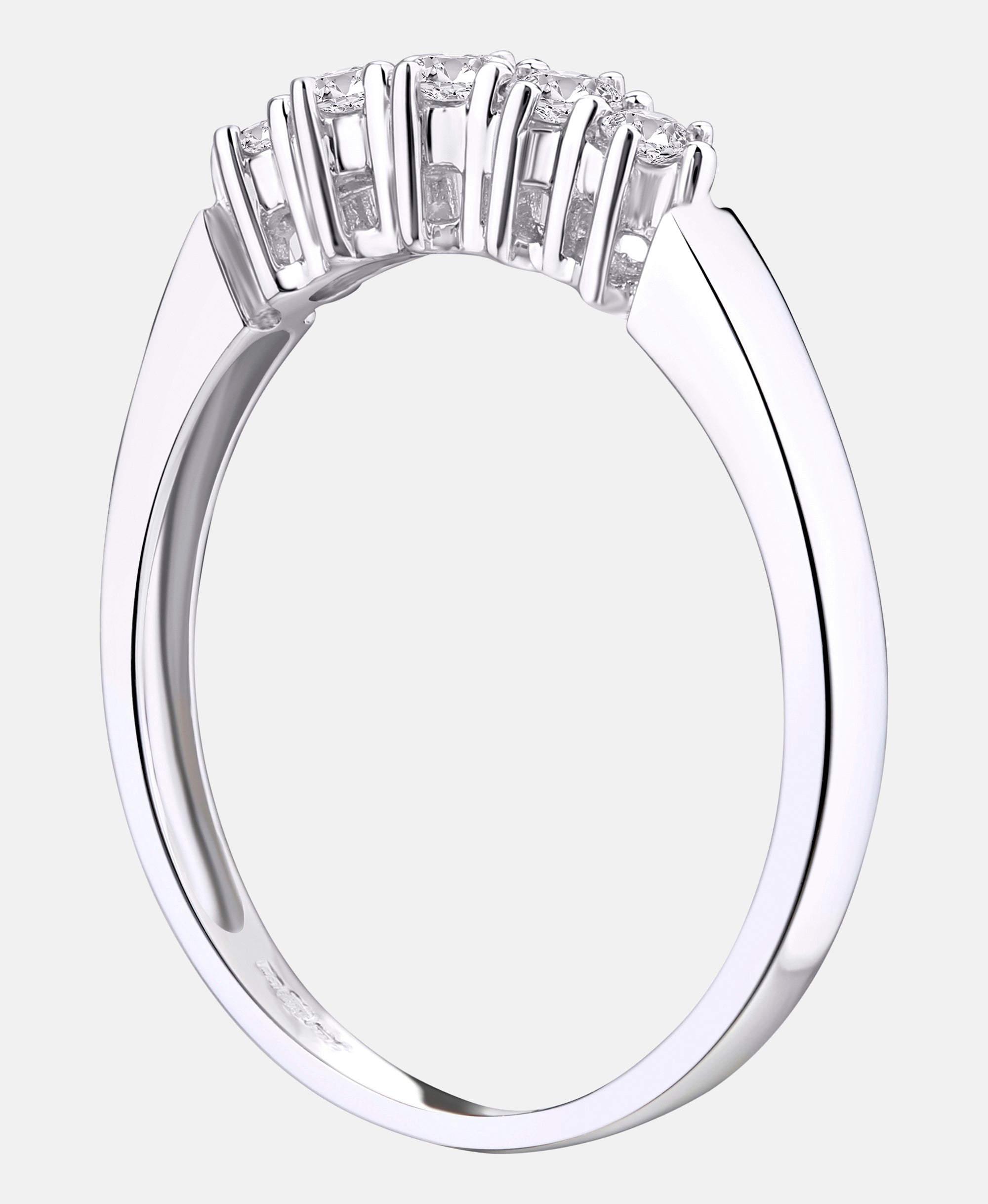 Eternity-Ring aus 375 Weißgold mit 0.25 Karat Diamant