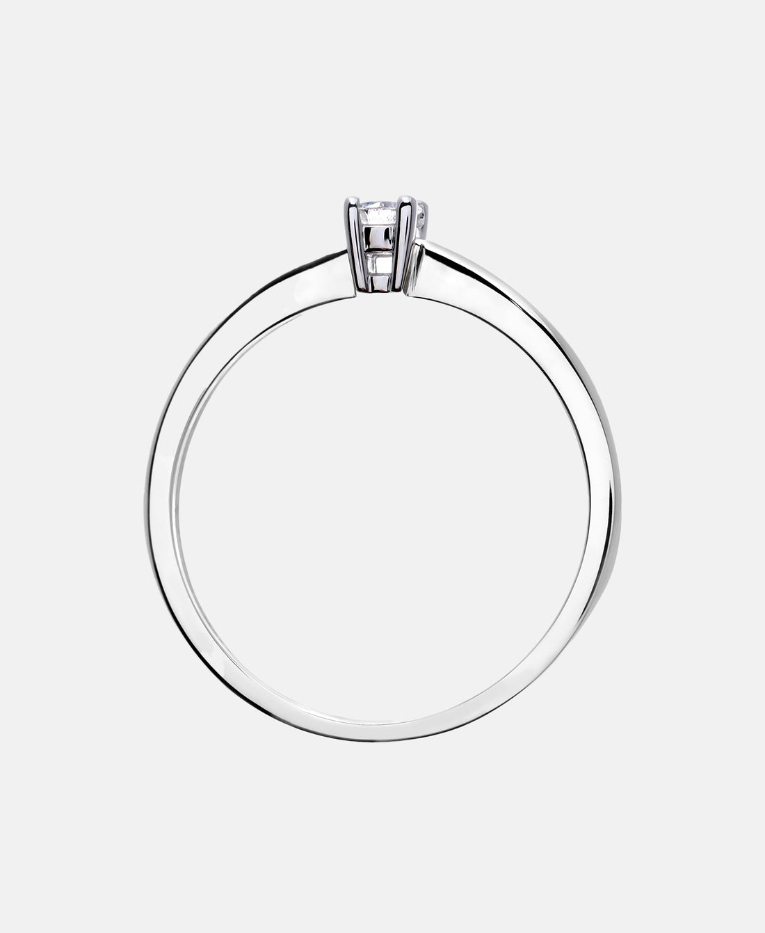 Ring aus 375 Weißgold mit 0.1 Karat Diamant