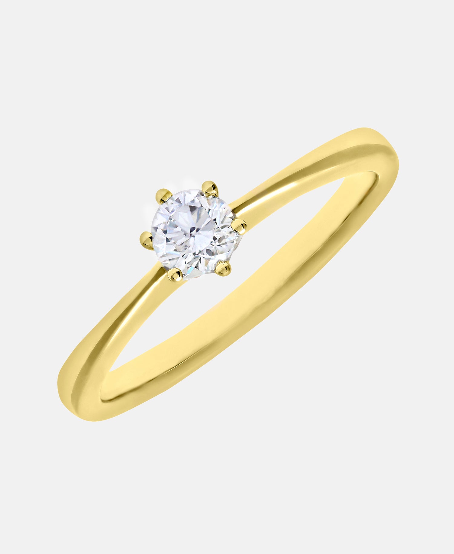 Verlobungsring aus 750 Gelbgold mit 18 Karat Diamant