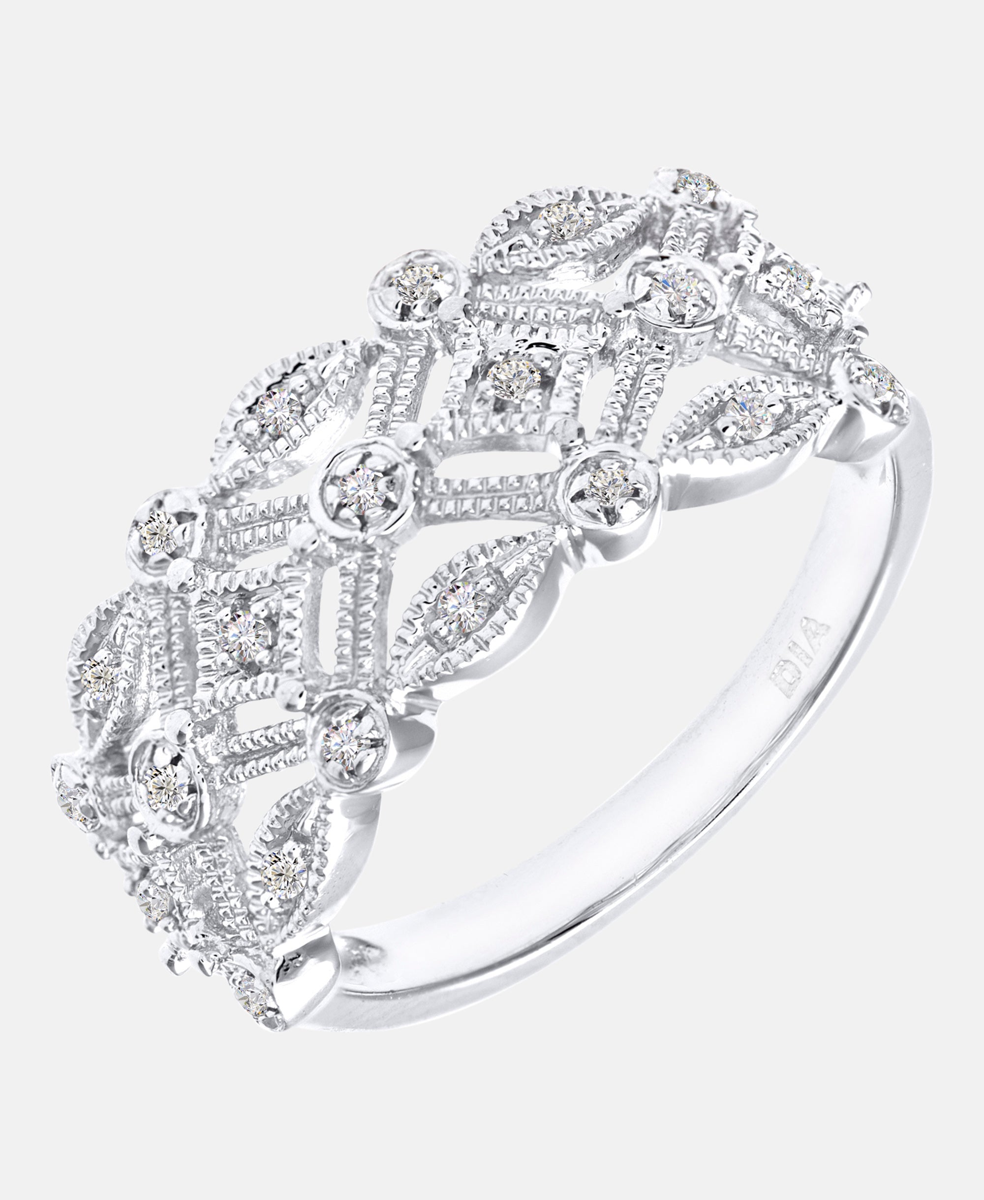 Ring aus 375 Weißgold mit Diamant