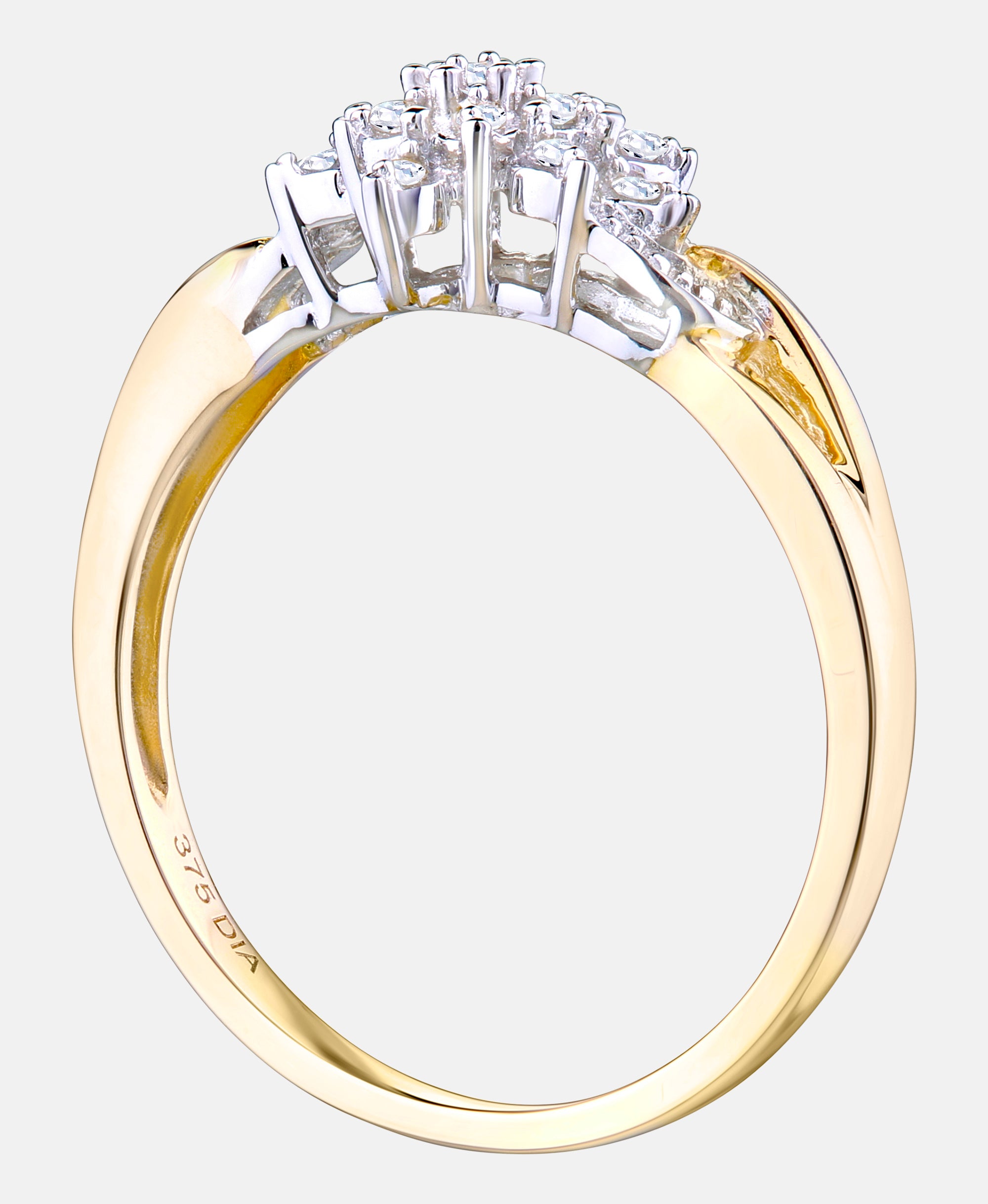 Ring aus 375 Gelbgold mit Diamant