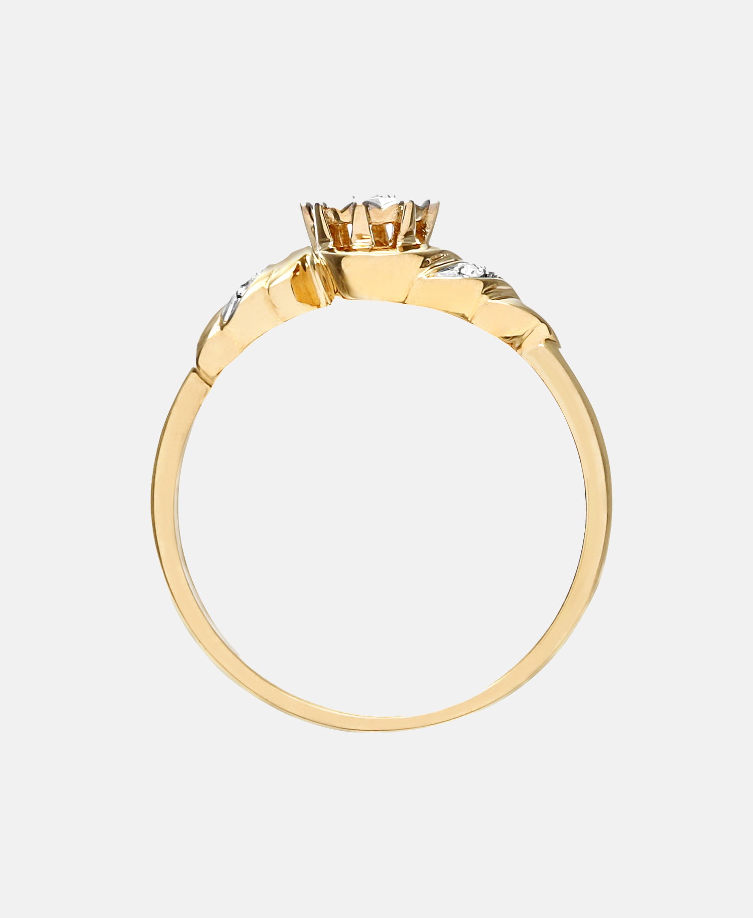 Ring aus 375 Weißgold mit Diamant