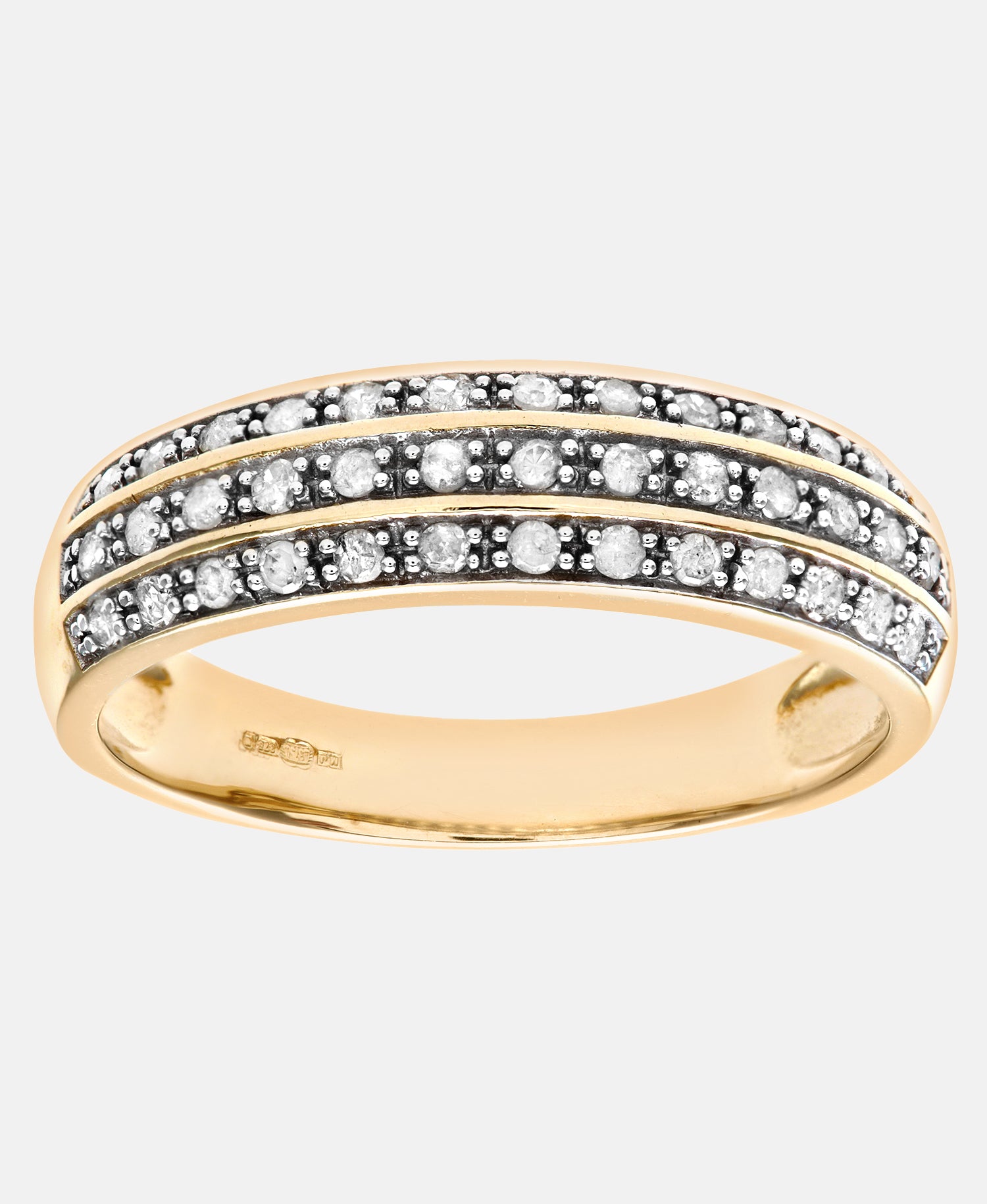 Eternity-Ring aus 375 Gelbgold mit 0.25 Karat Diamant