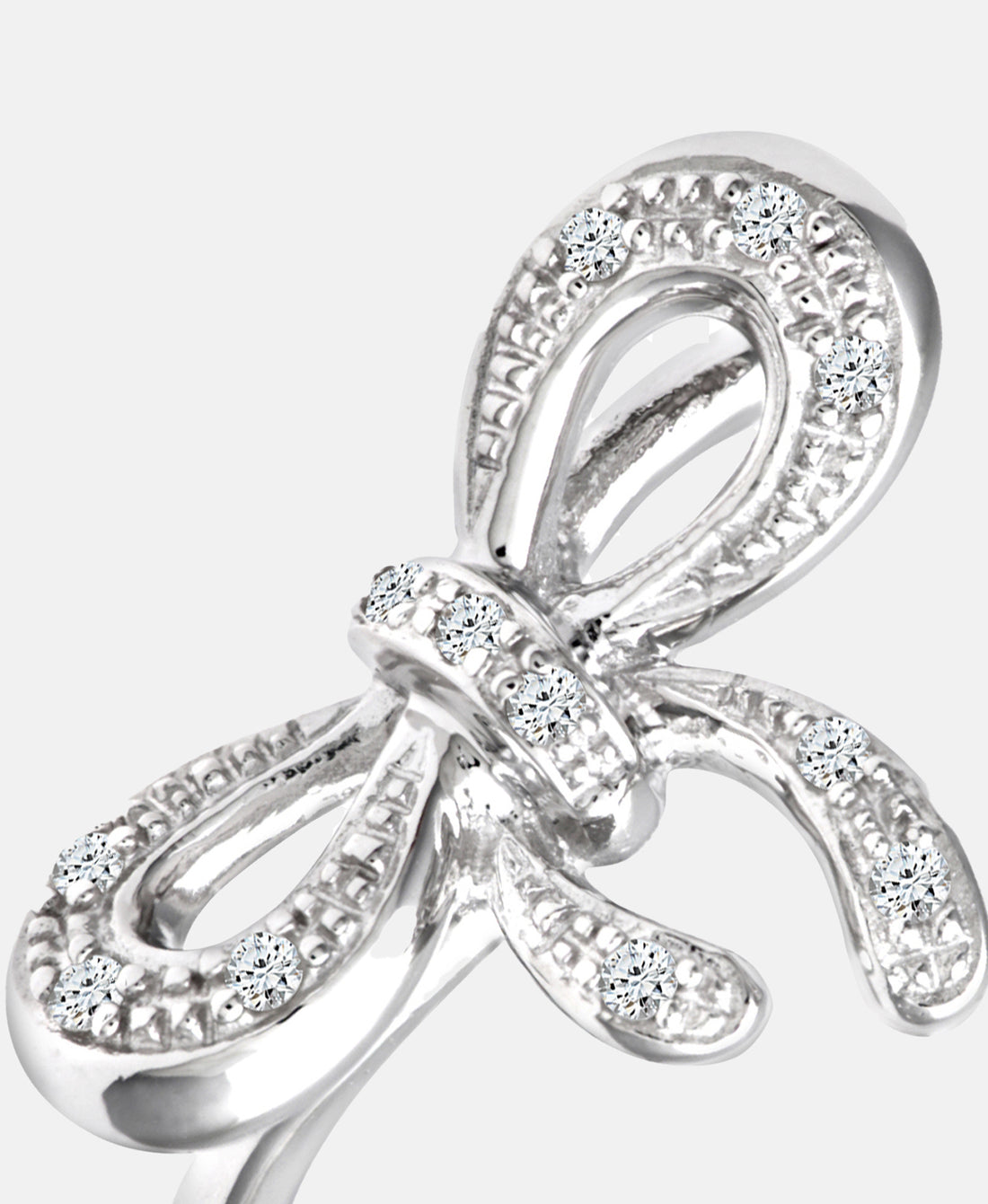 Ring aus 375 Weißgold mit 0.05 Karat Diamant