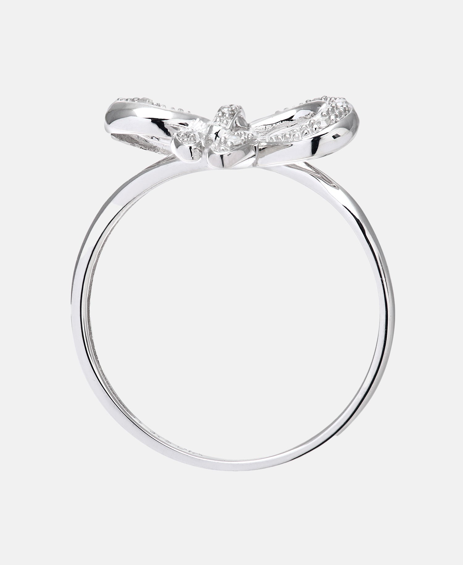Ring aus 375 Weißgold mit 0.05 Karat Diamant