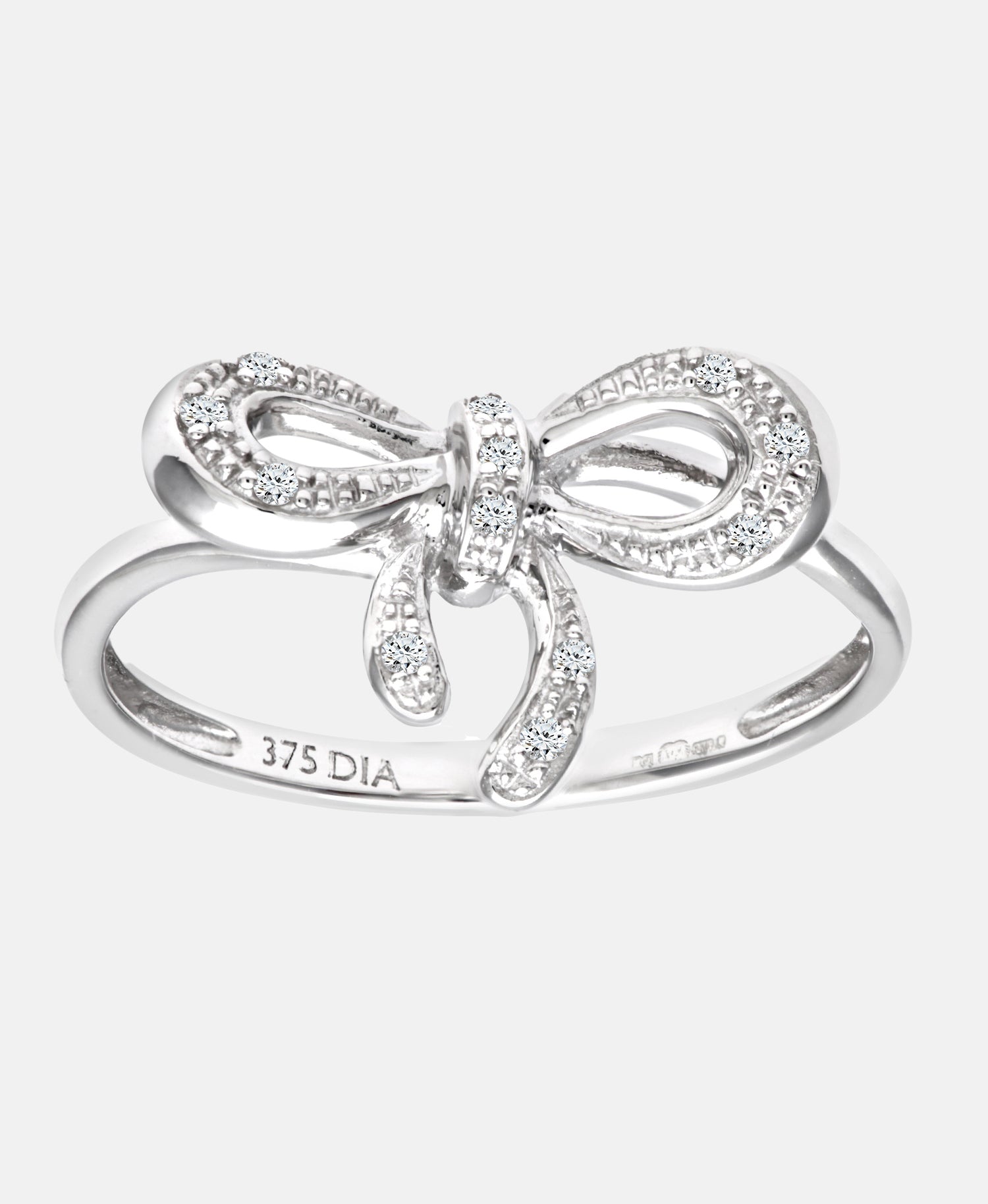 Ring aus 375 Weißgold mit 0.05 Karat Diamant