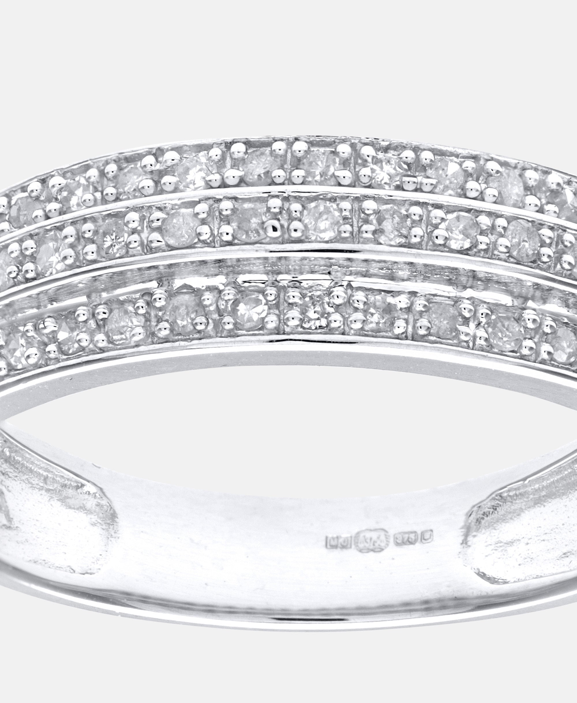 Eternity-Ring aus 375 Weißgold mit Diamant