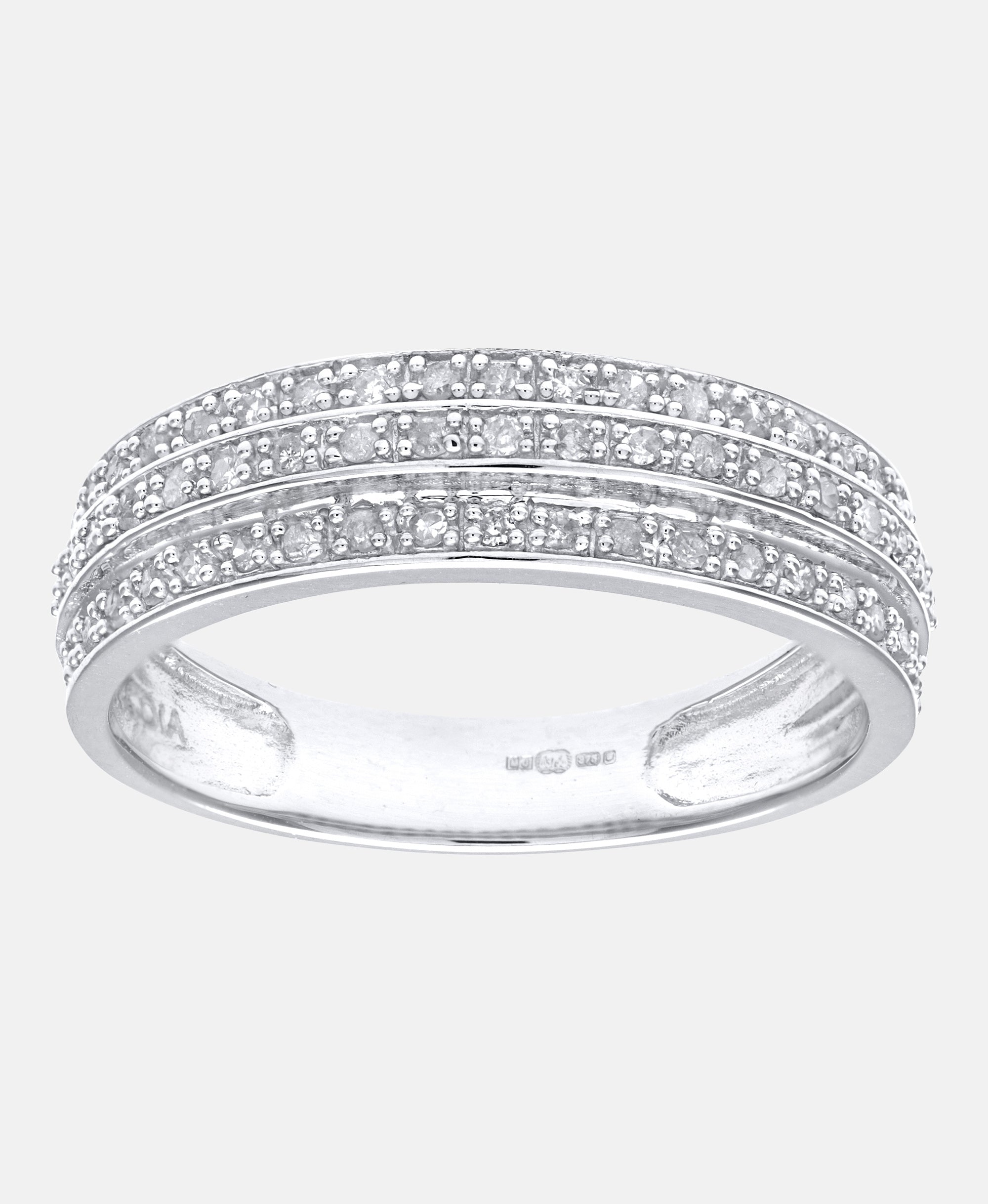 Eternity-Ring aus 375 Weißgold mit Diamant