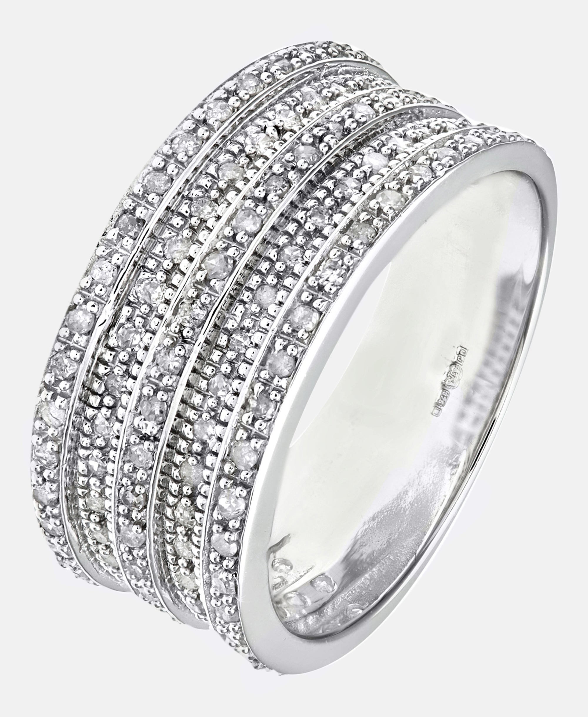 Eternity-Ring aus 375 Weißgold mit Diamant