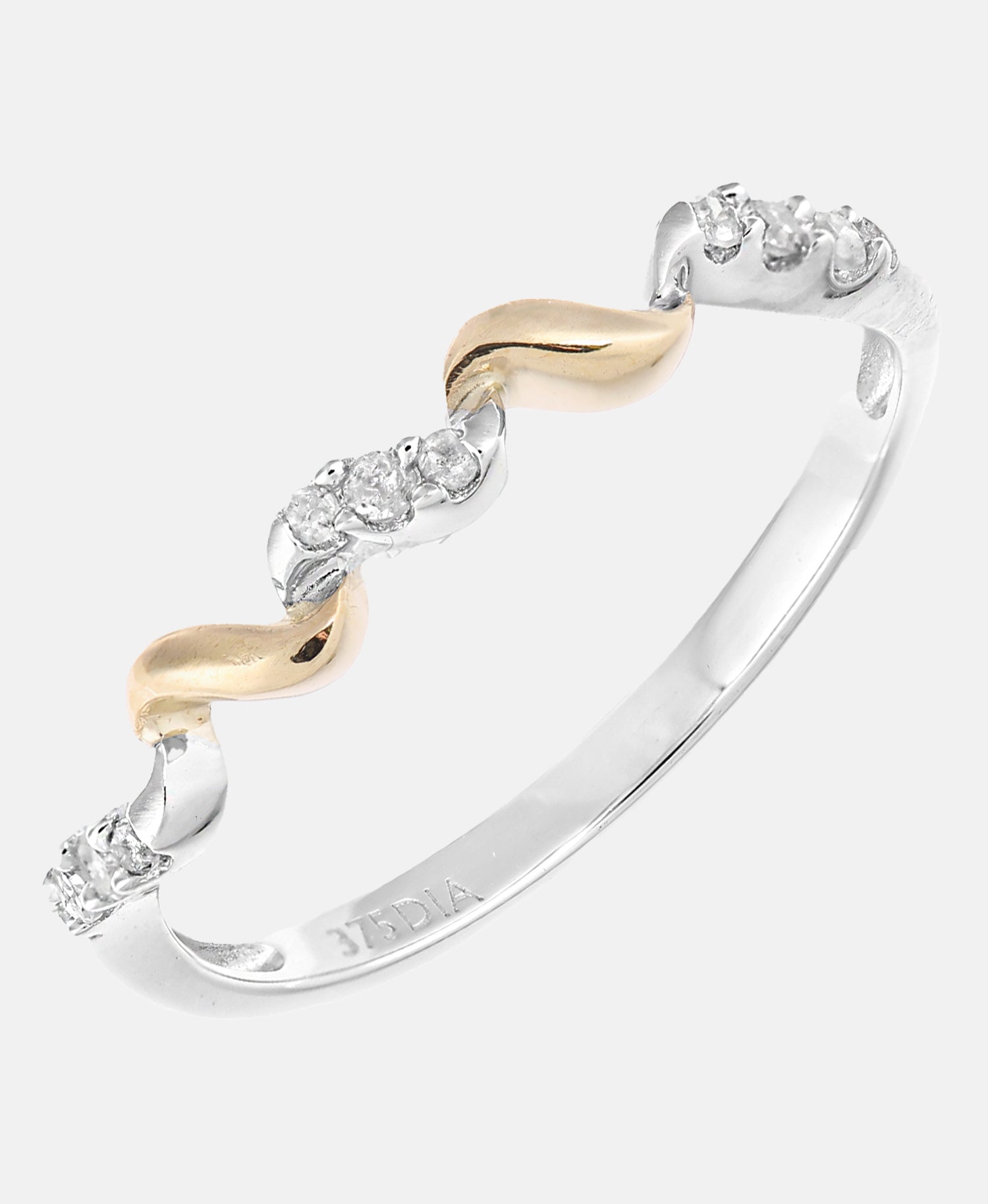 Eternity-Ring aus 375 Gelbgold mit 0.08 Karat Diamant