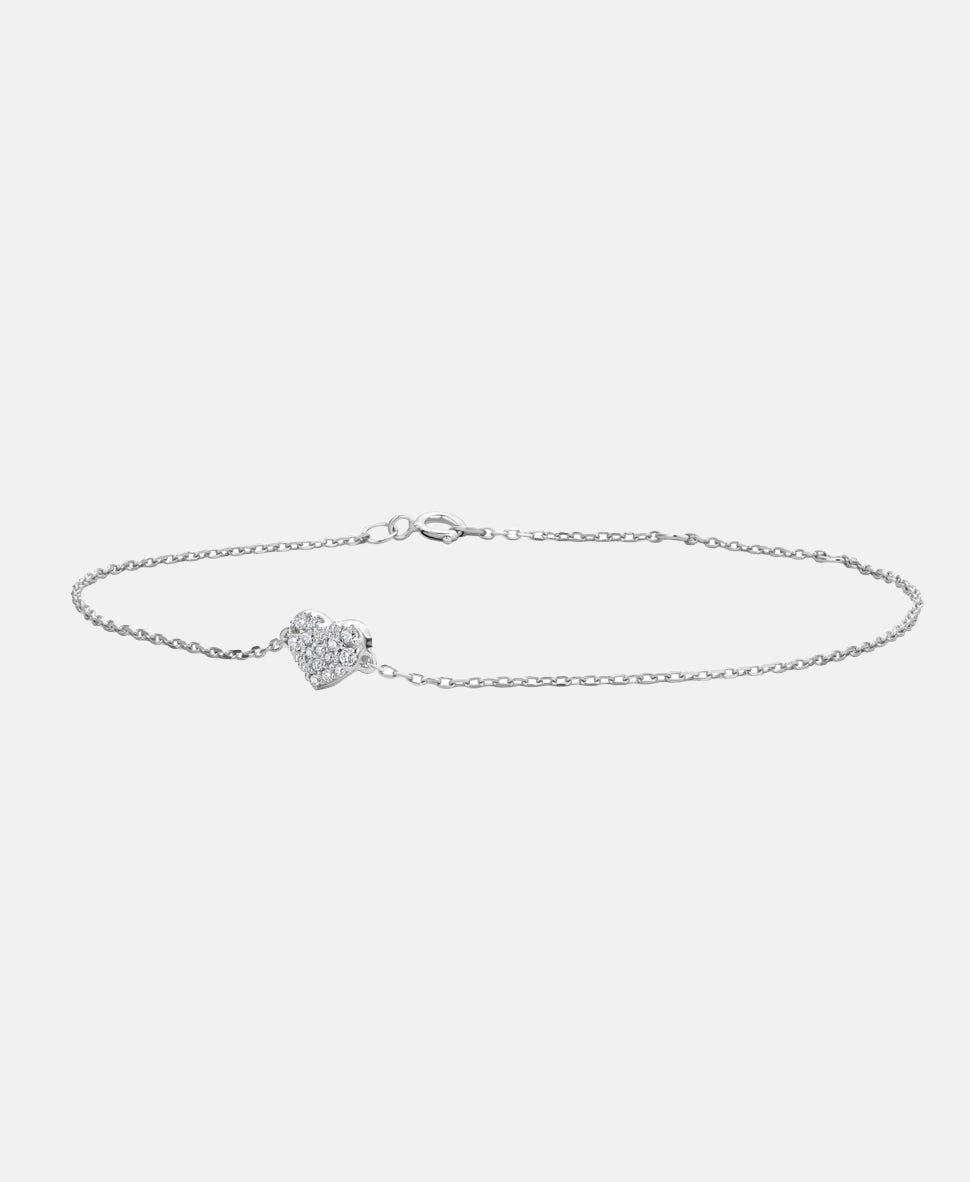 Armband aus 375 Weißgold mit Diamant
