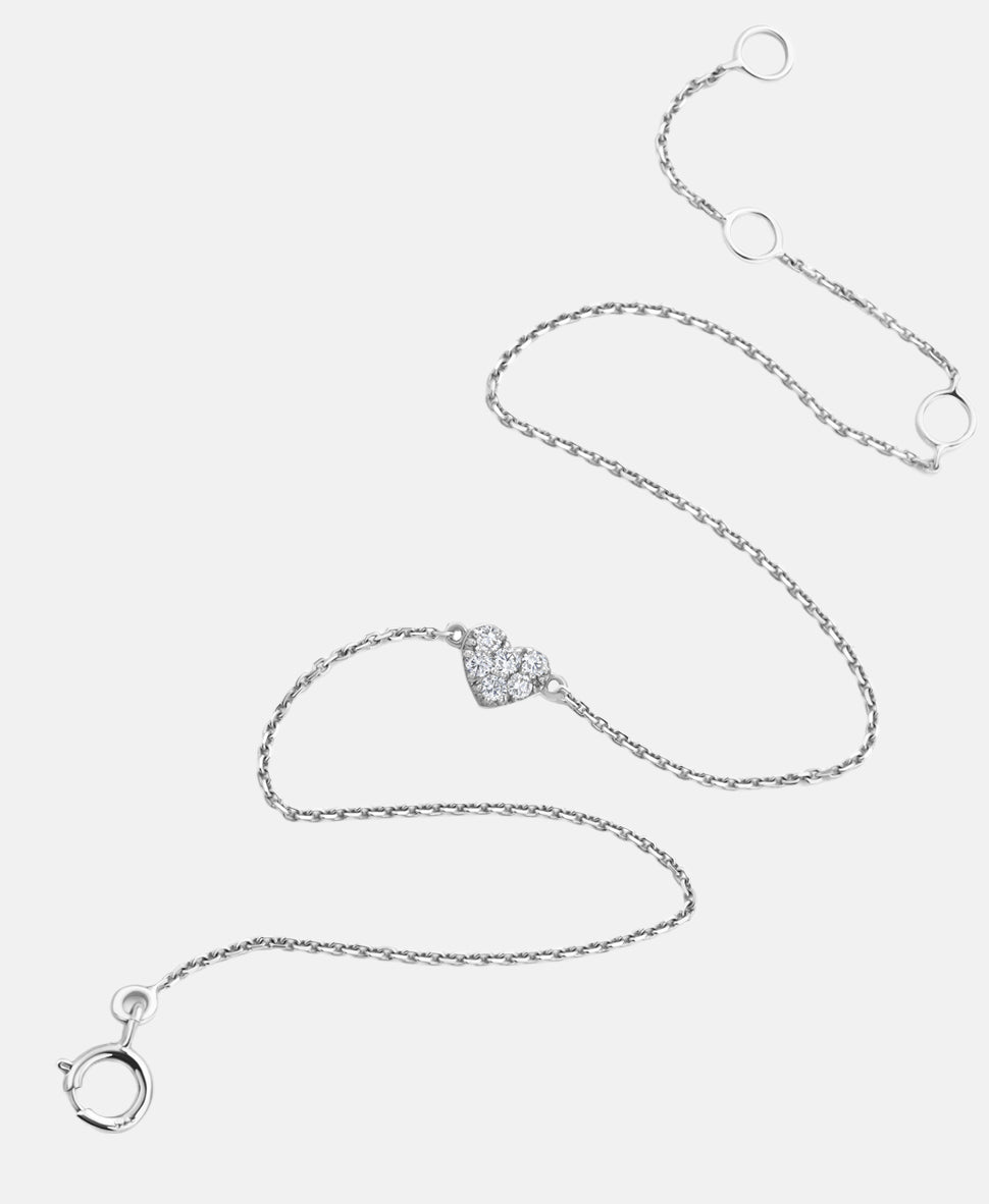 Armband aus 375 Weißgold mit Diamant