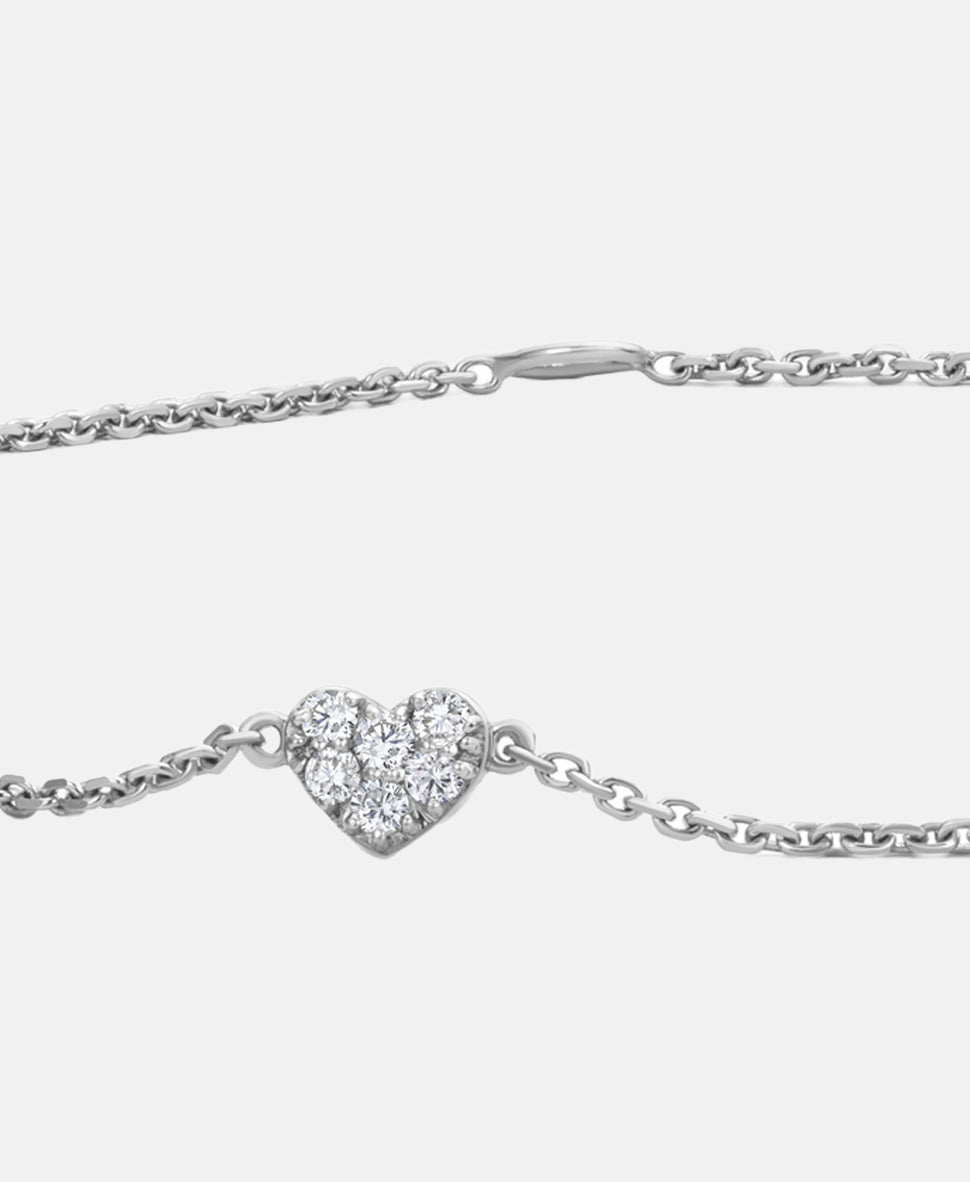 Armband aus 375 Weißgold mit Diamant