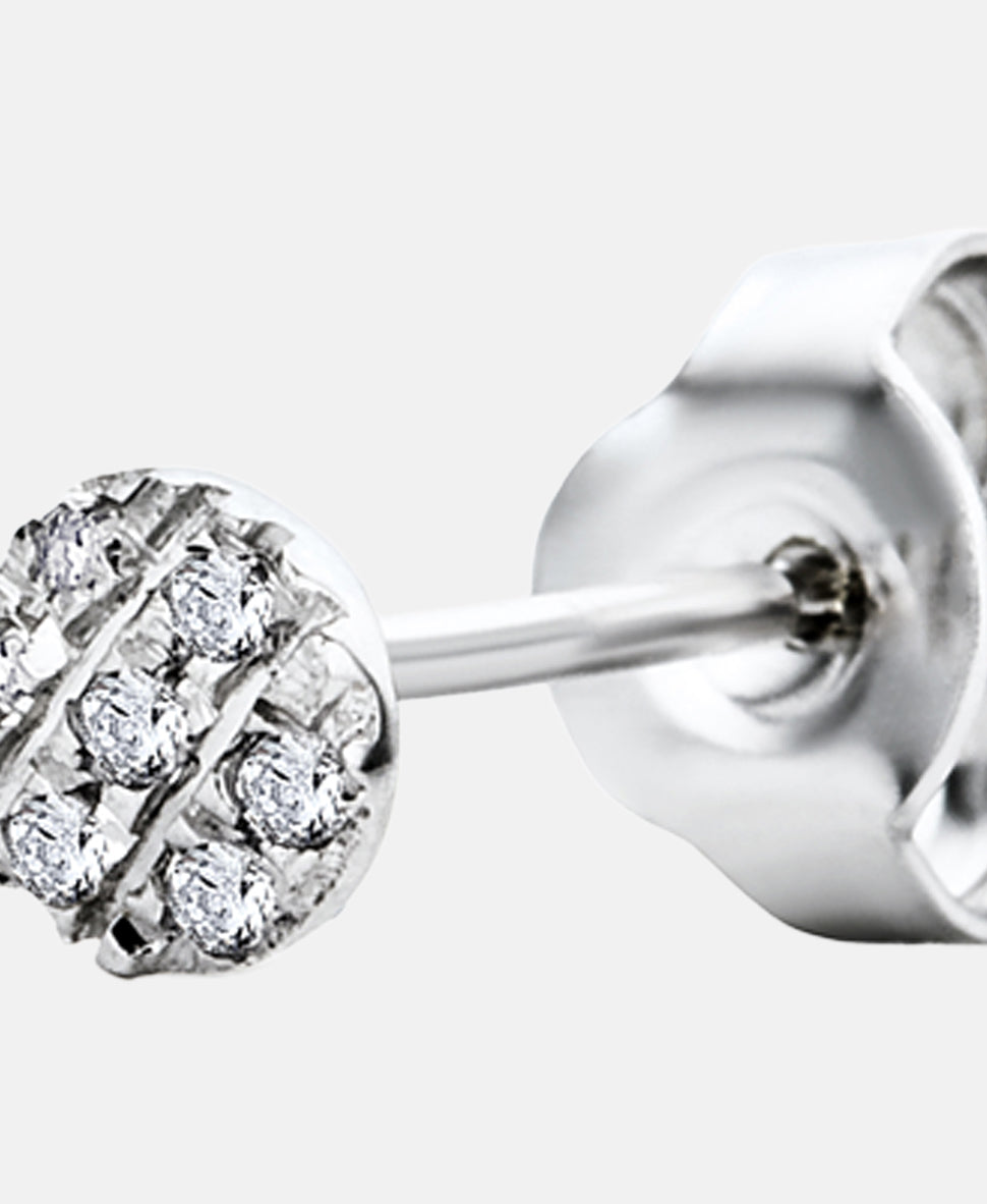 Ohrstecker aus 375 Weißgold mit Diamant