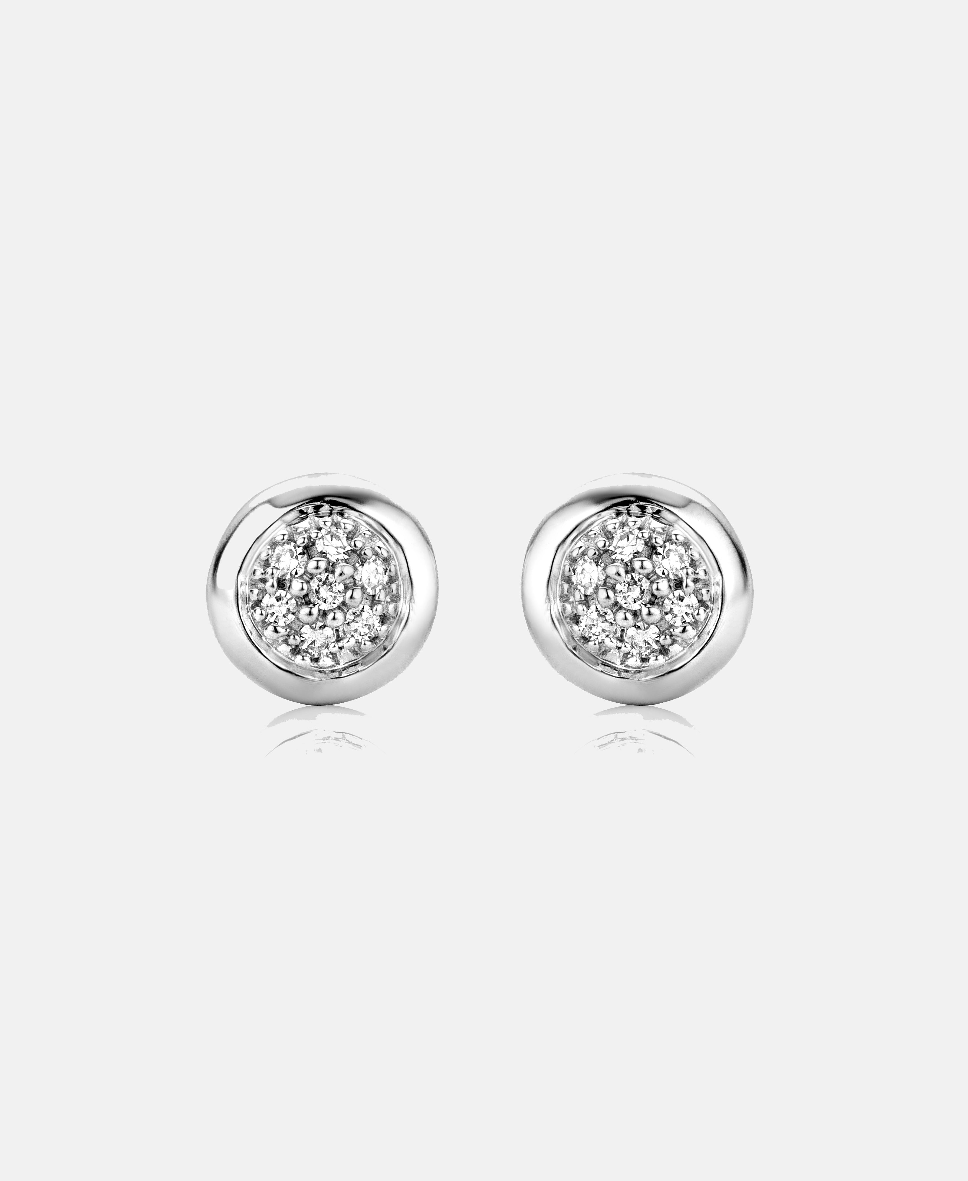 Ohrstecker aus 375 Weißgold mit Diamant
