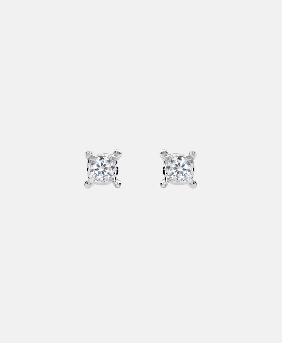Ohrringe aus 375 Weißgold mit Diamant