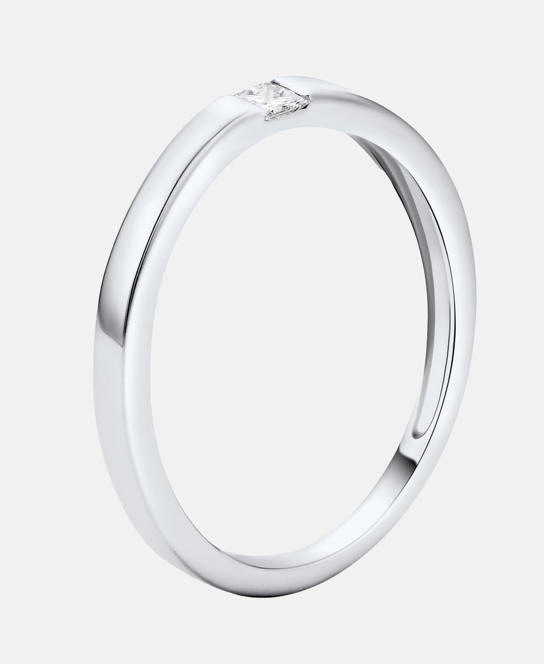 Ring aus 375 Weißgold mit Diamant
