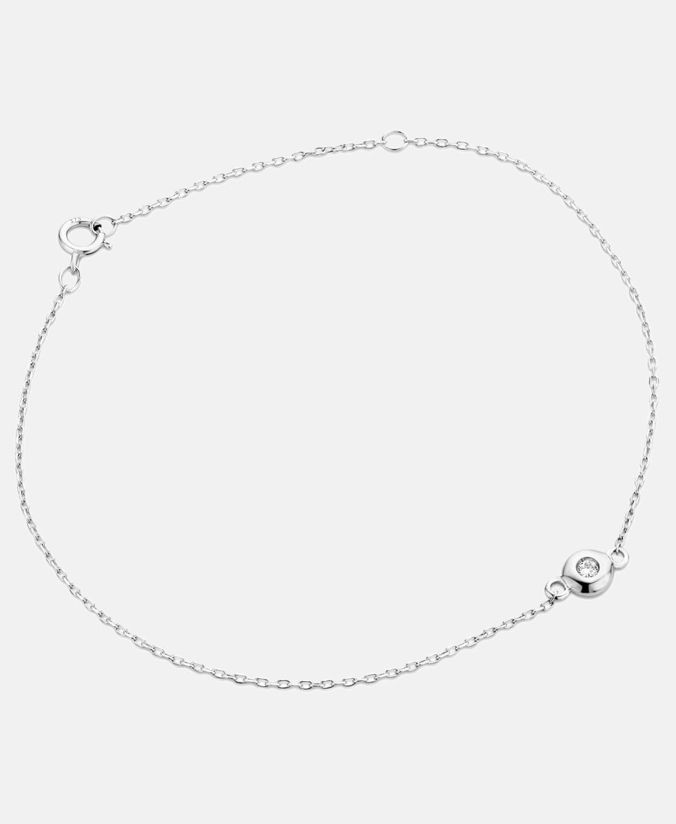 Armband aus 375 Weißgold mit Diamant