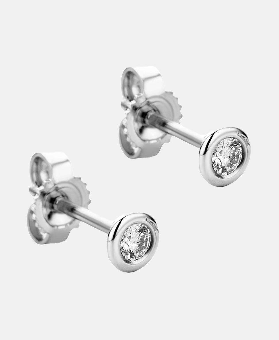 Ohrringe aus 333 Weißgold mit Diamant