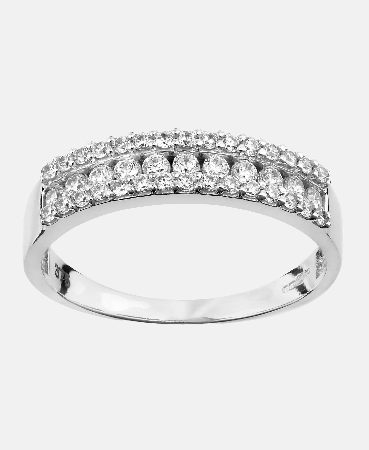 Eternity-Ring aus 375 Weißgold mit Zirkonia