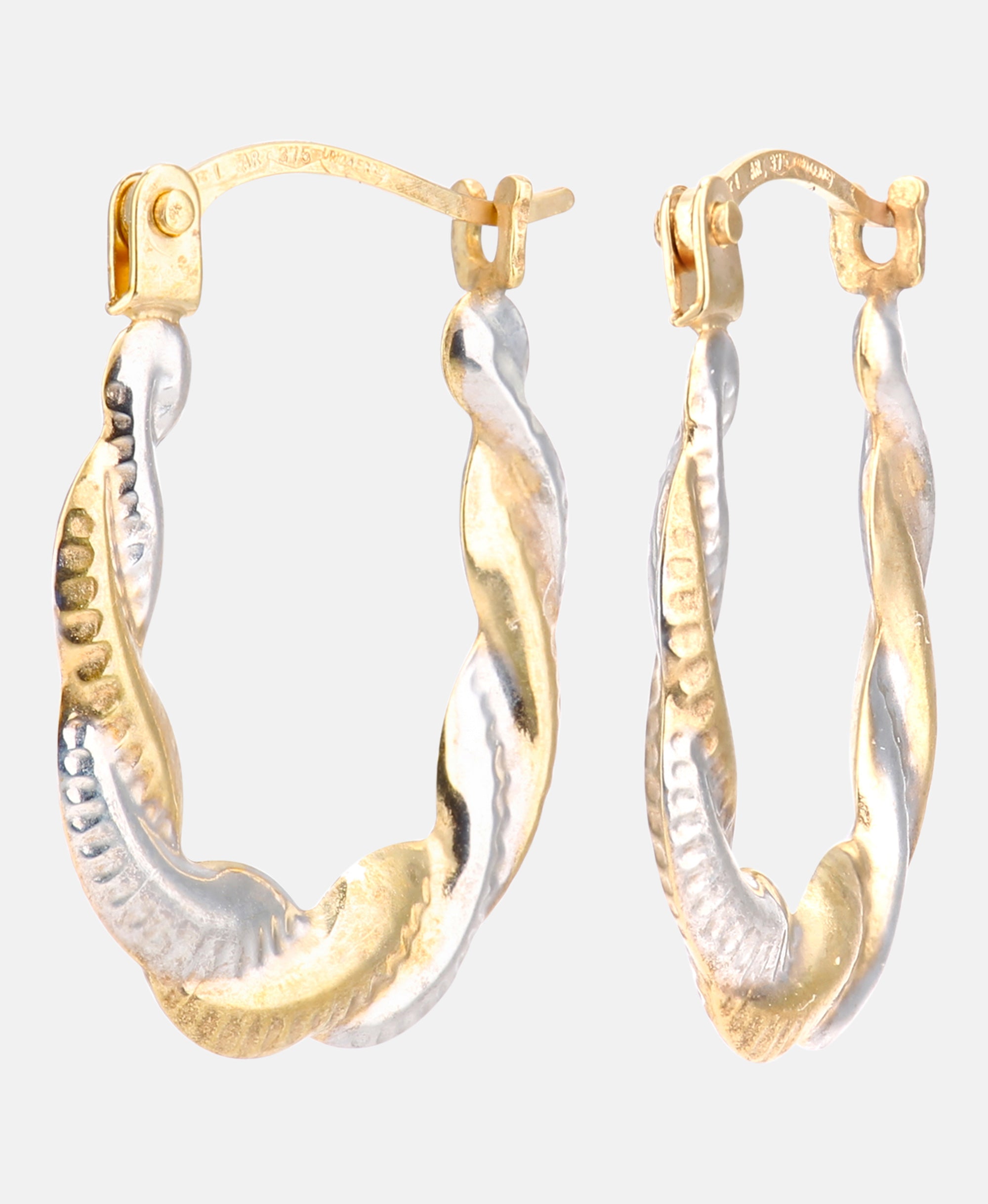 Creolen aus 375 Gelbgold gedreht
