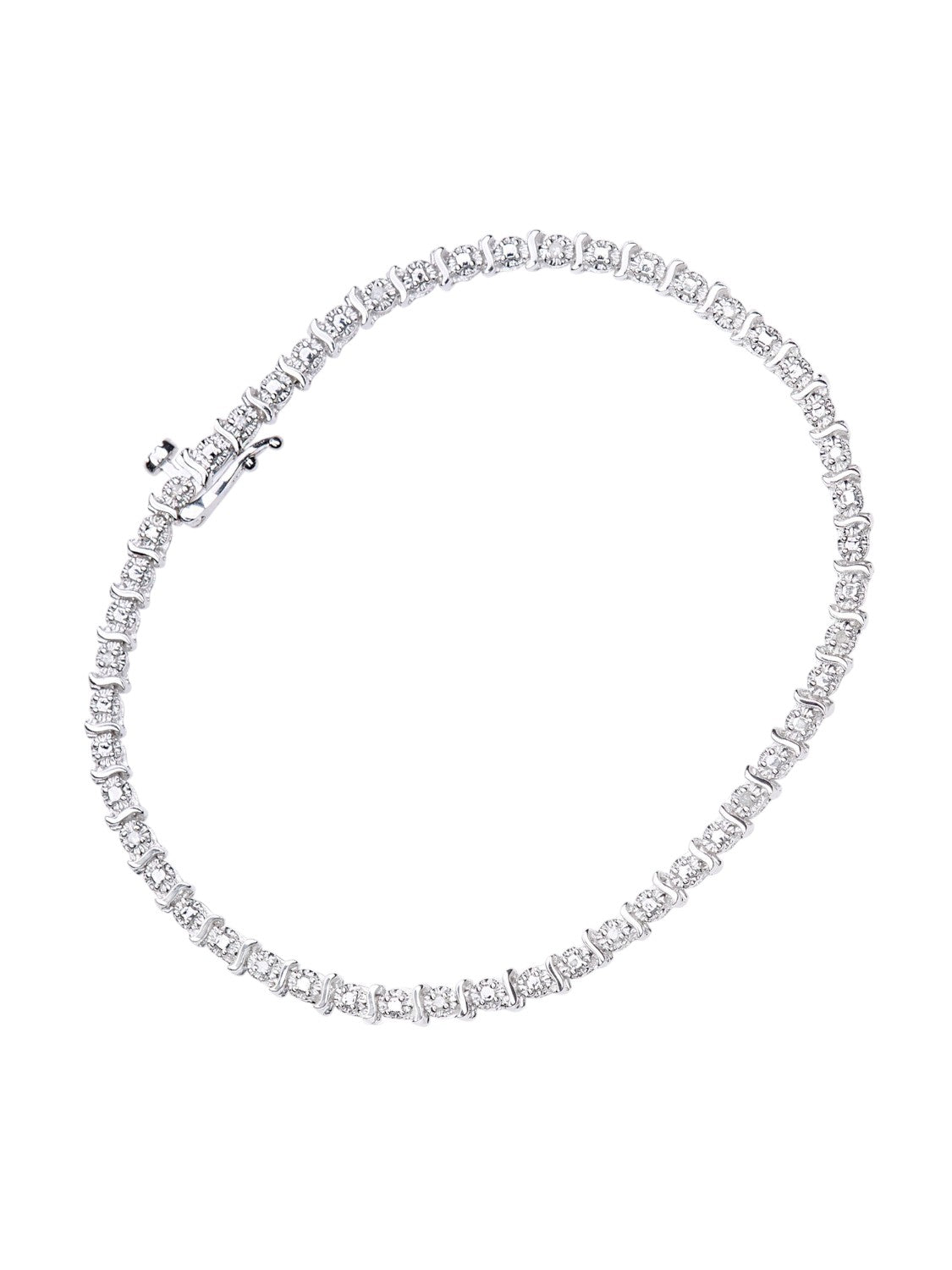 Armband aus 375 Weißgold mit Diamant
