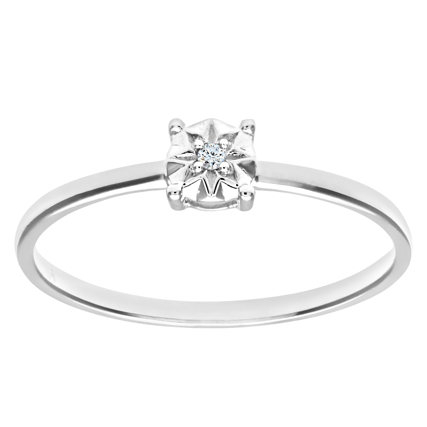 9ct White Gold Diamond Ring