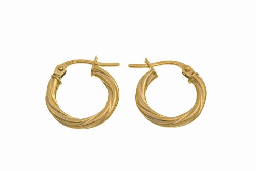 9ct Yellow Gold Ladies Hoop Earrings