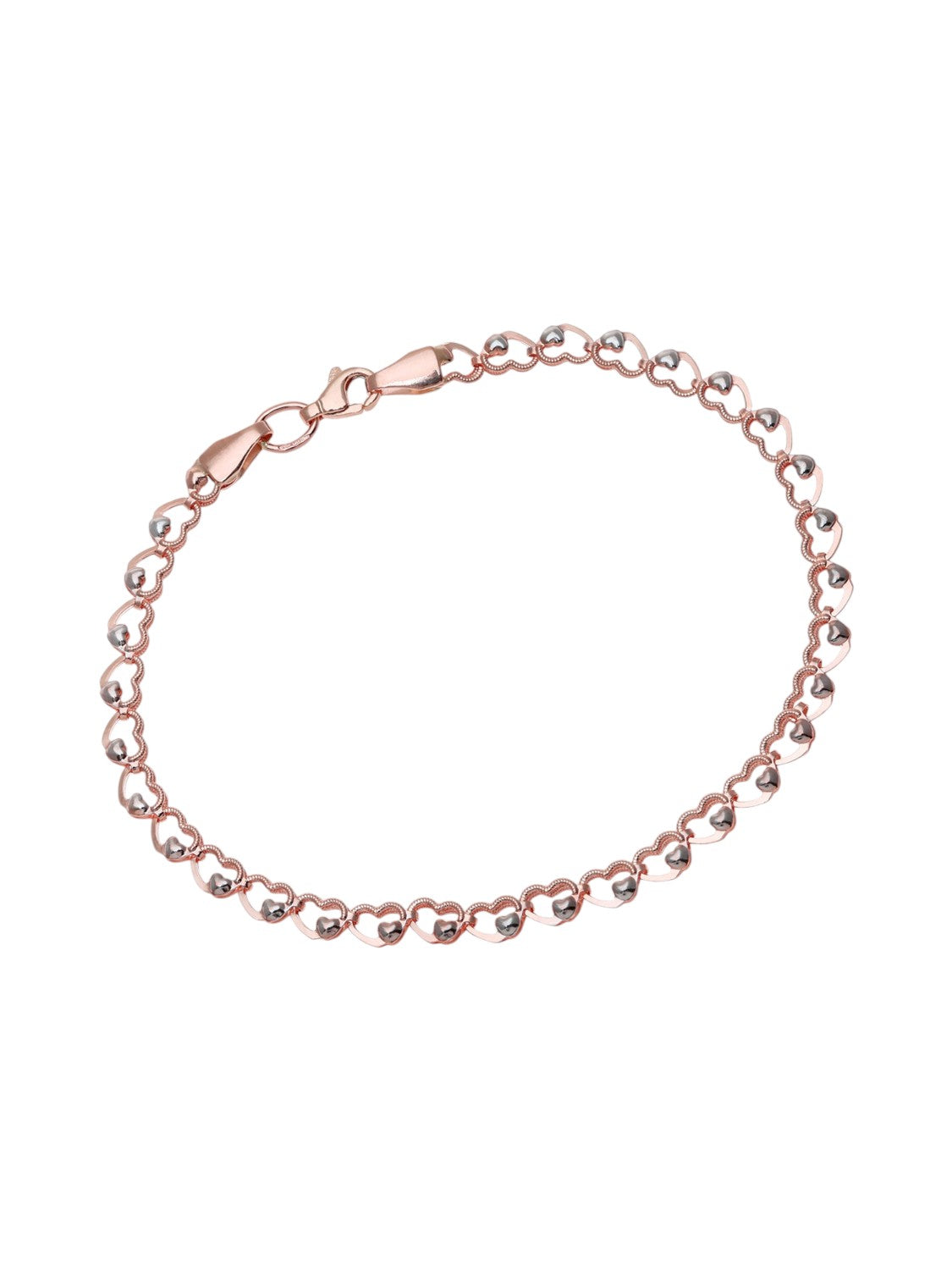 Armband aus 375 Roségold Herz-Design